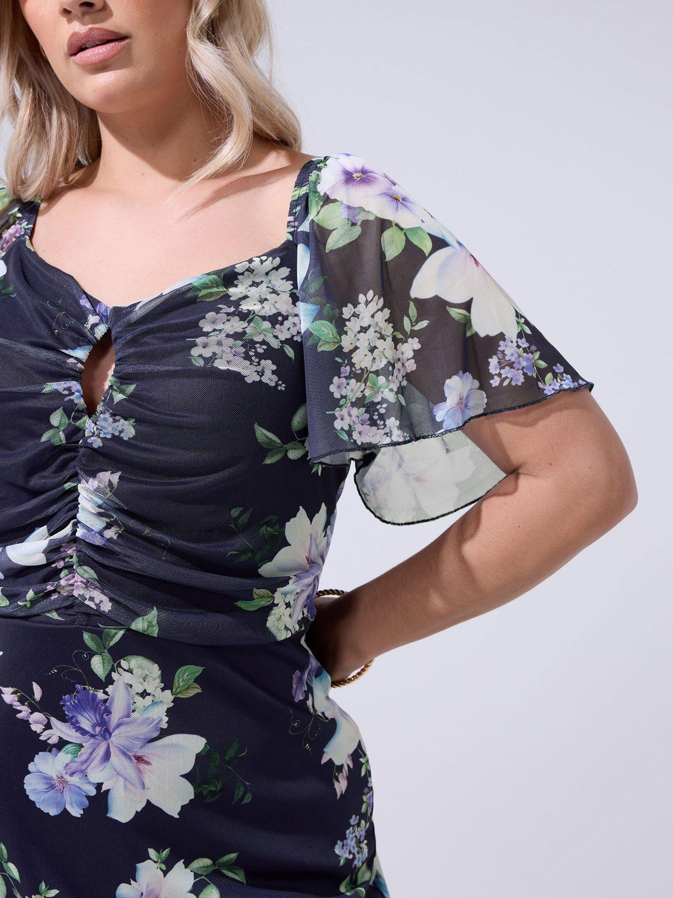 yours-curve-keyhole-mesh-maxi-dressoutfit