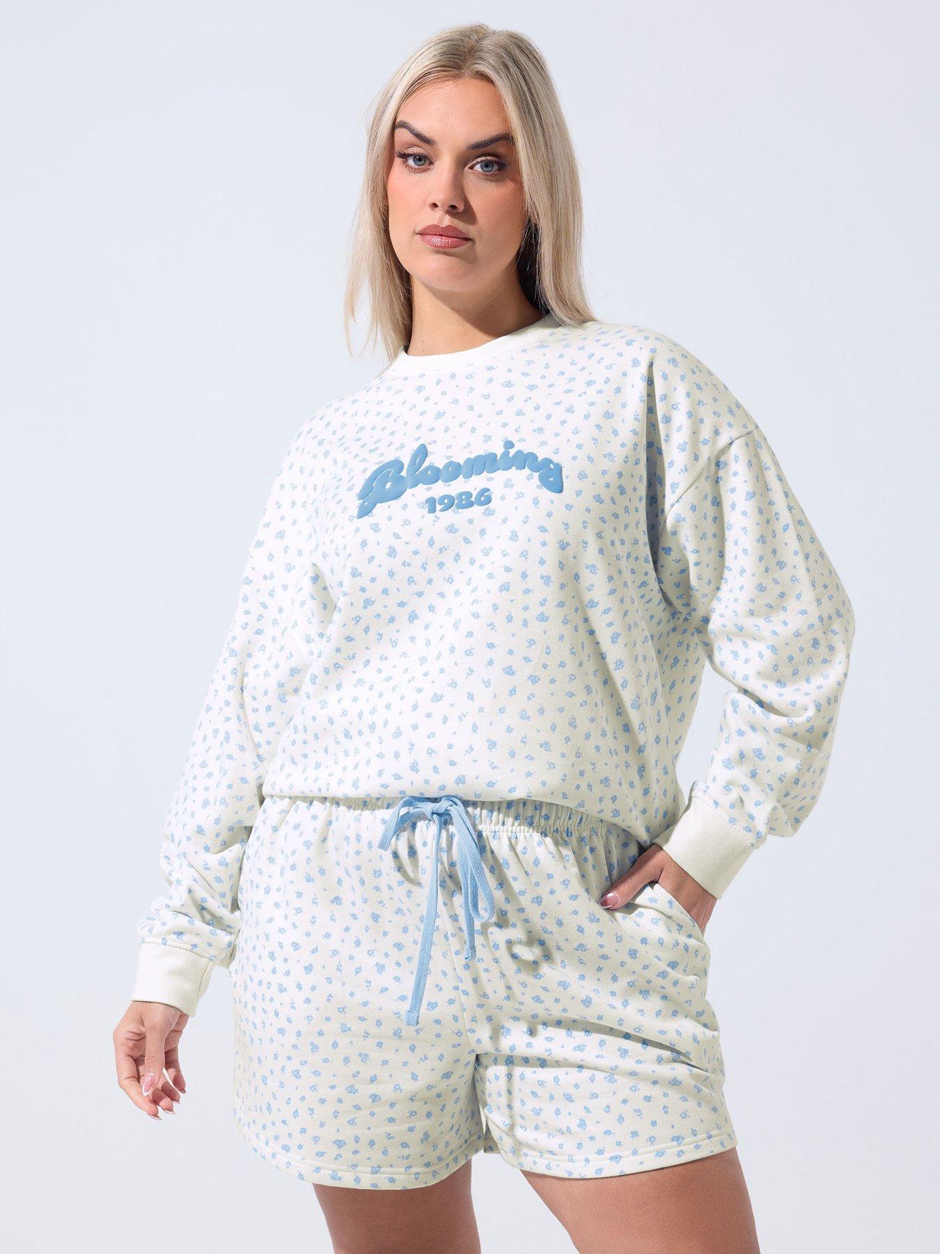 Yours Curve Ditsy Printed Short