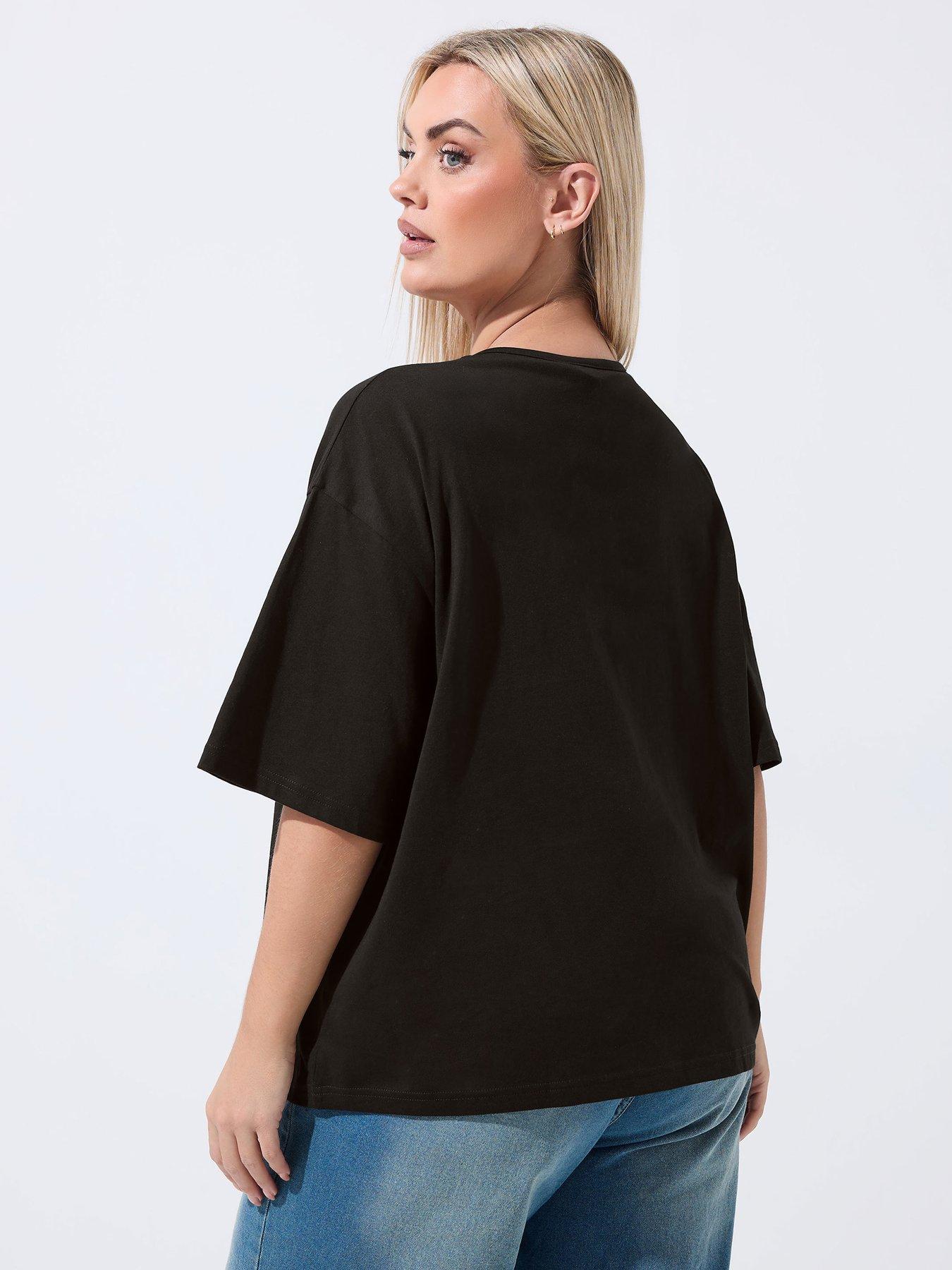 yours-curve-shell-button-nbspshort-sleeve-top-blackstillFront
