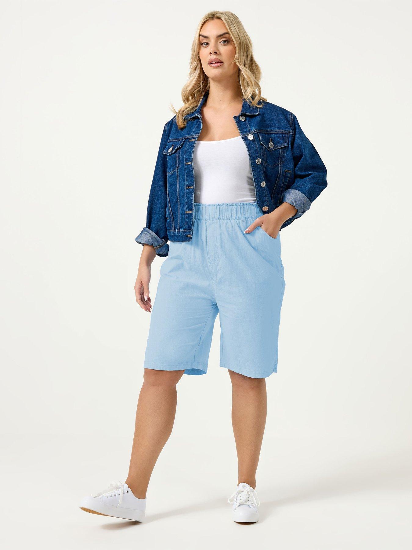 yours-curve-cool-cotton-shorts-blueback