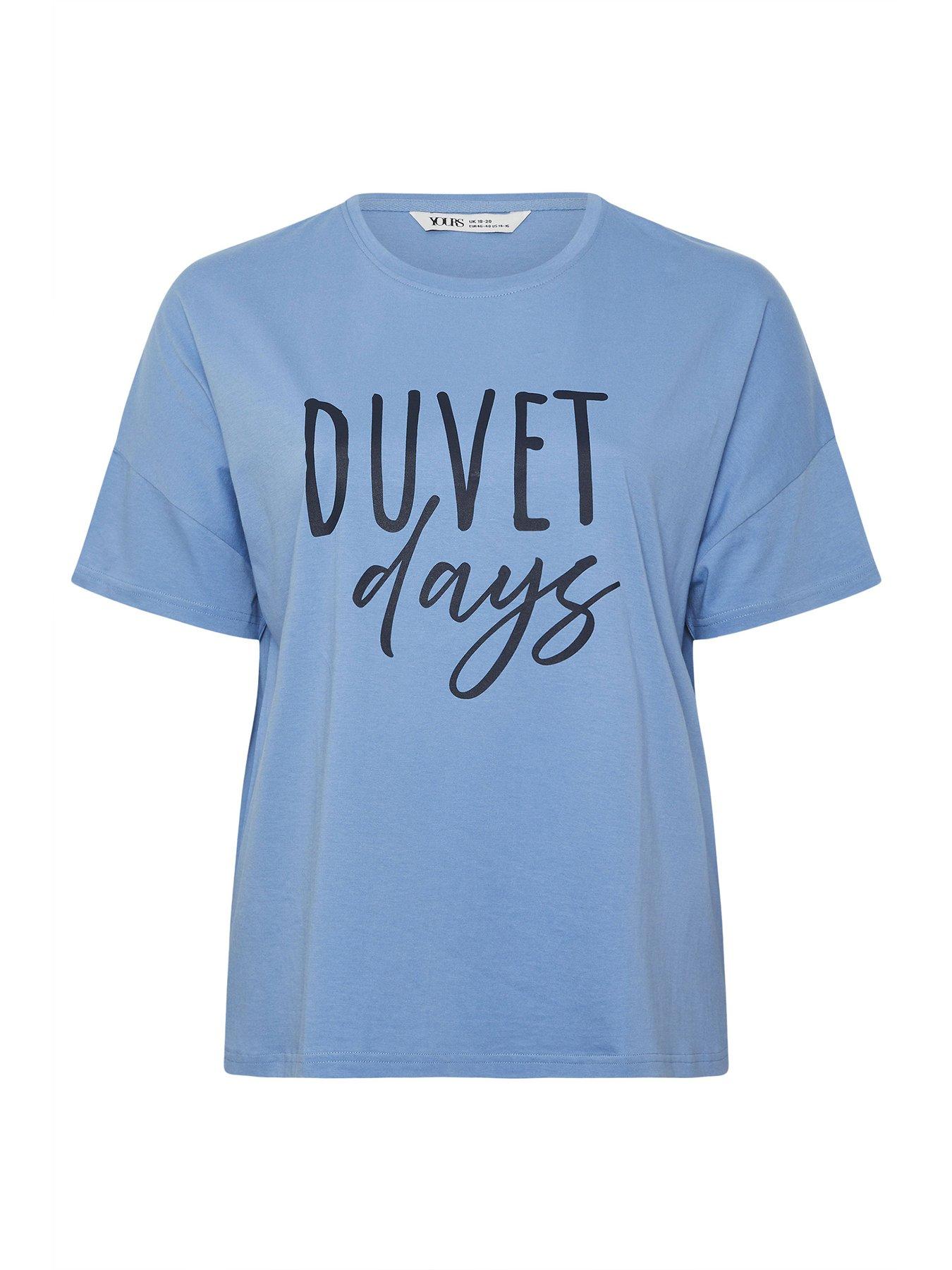 yours-curve-duvet-days-crop-sleeptee-top-bluedetail