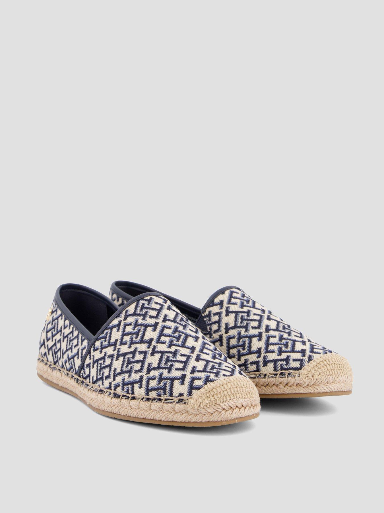 Image 6 of 7 of Tommy Hilfiger Monogram Plaque Jacquard Espadrilles - Blue