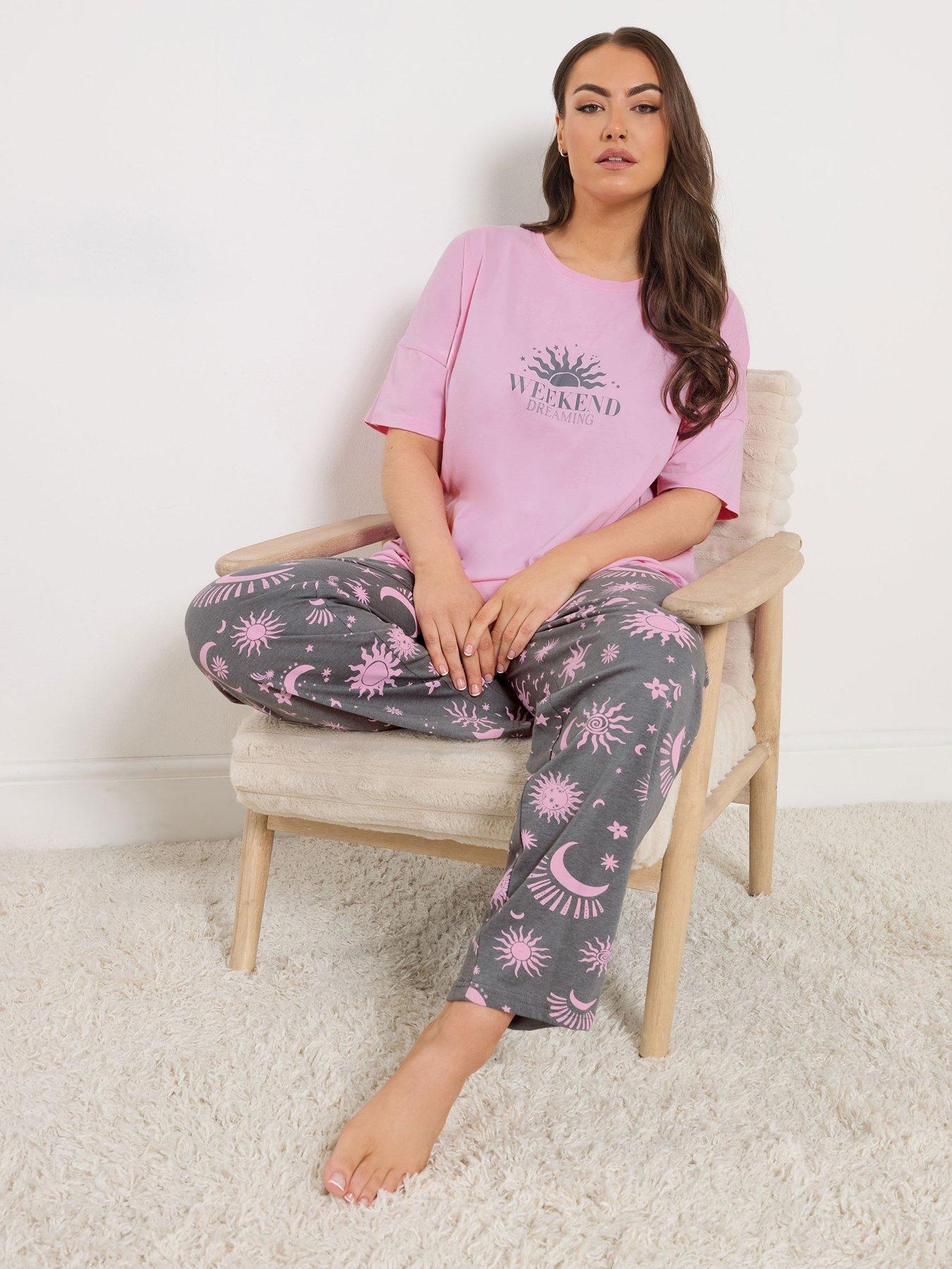 yours-curve-weekend-dreaming-wide-leg-pyjama-set-pinkfront