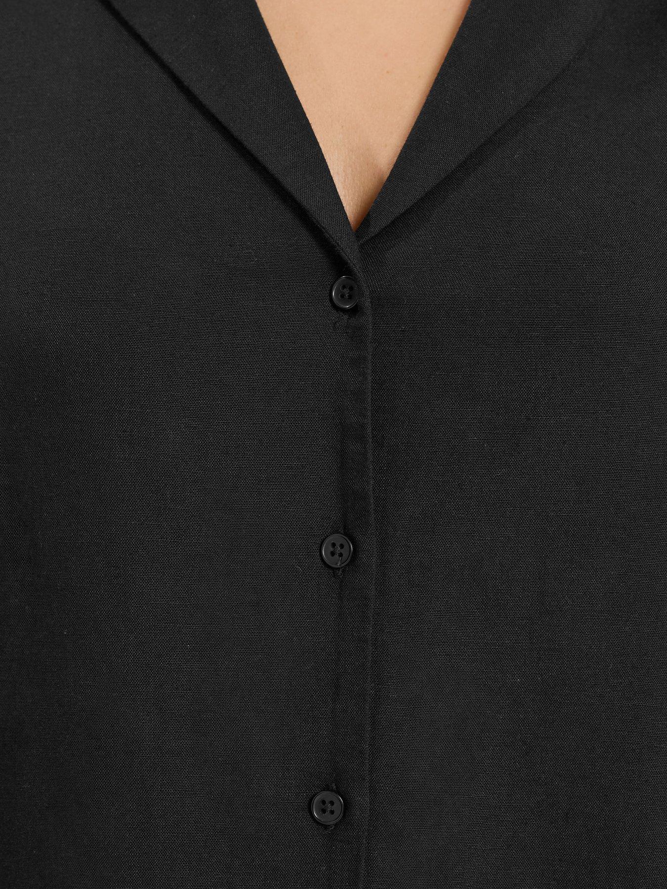 yours-curve-linen-resort-shirt-blackoutfit