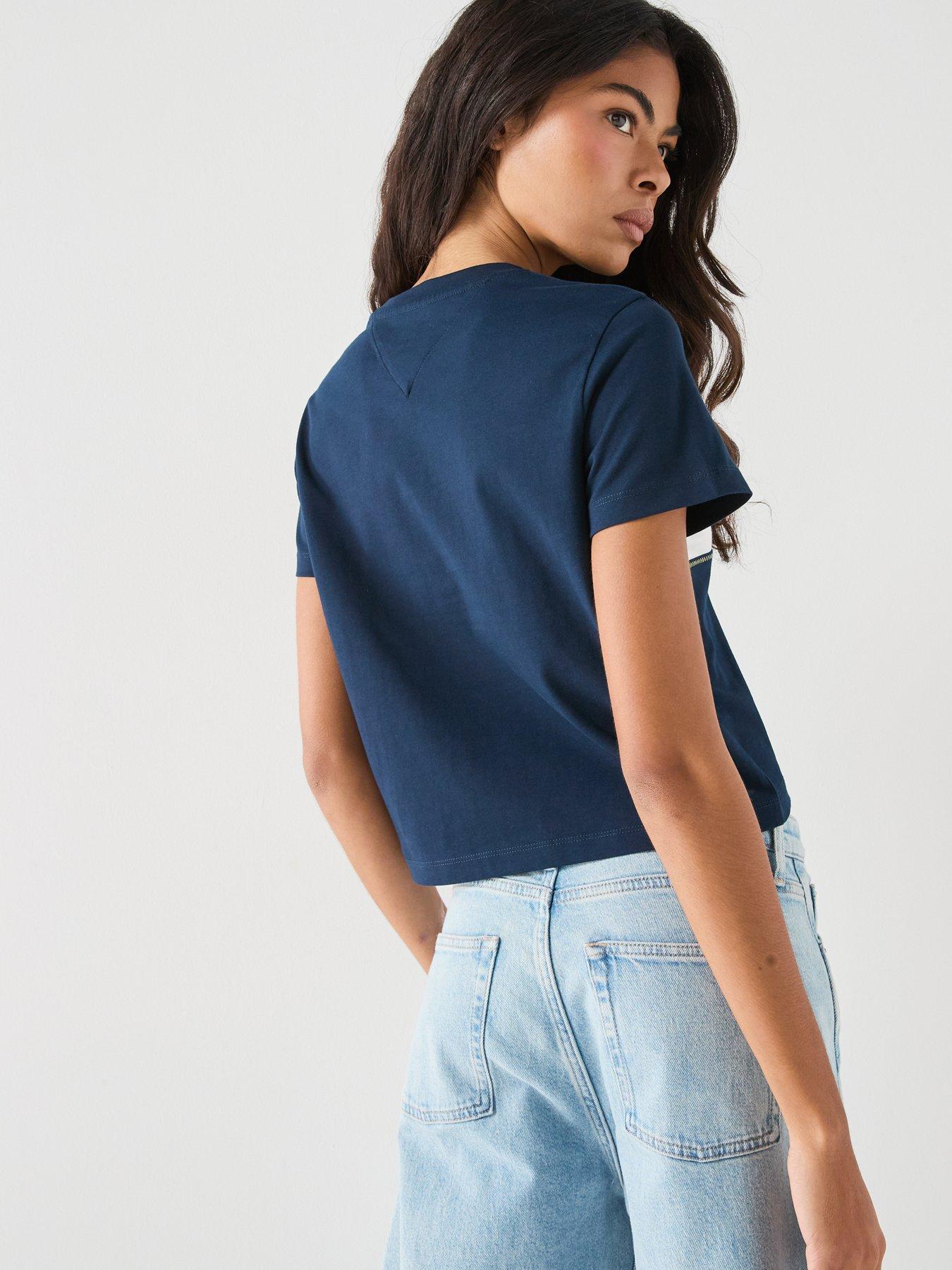 Image 2 of 6 of Tommy Jeans Tommy Flag T-shirt - Blue