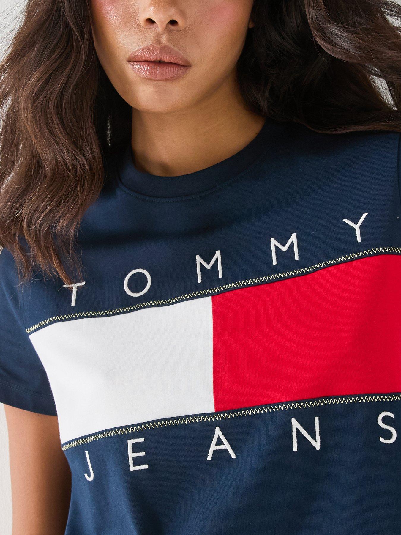 Image 4 of 6 of Tommy Jeans Tommy Flag T-shirt - Blue