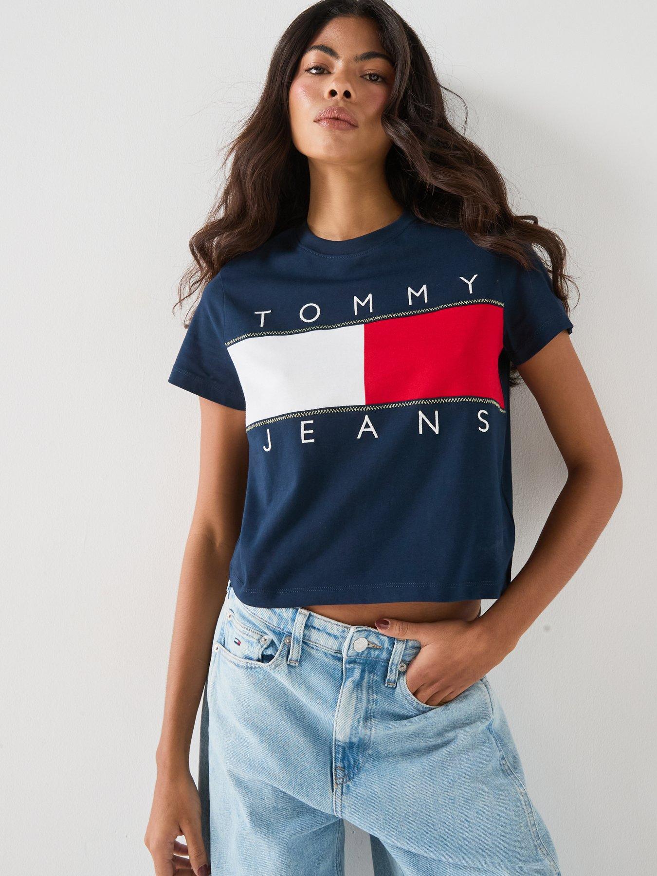 Image 6 of 6 of Tommy Jeans Tommy Flag T-shirt - Blue