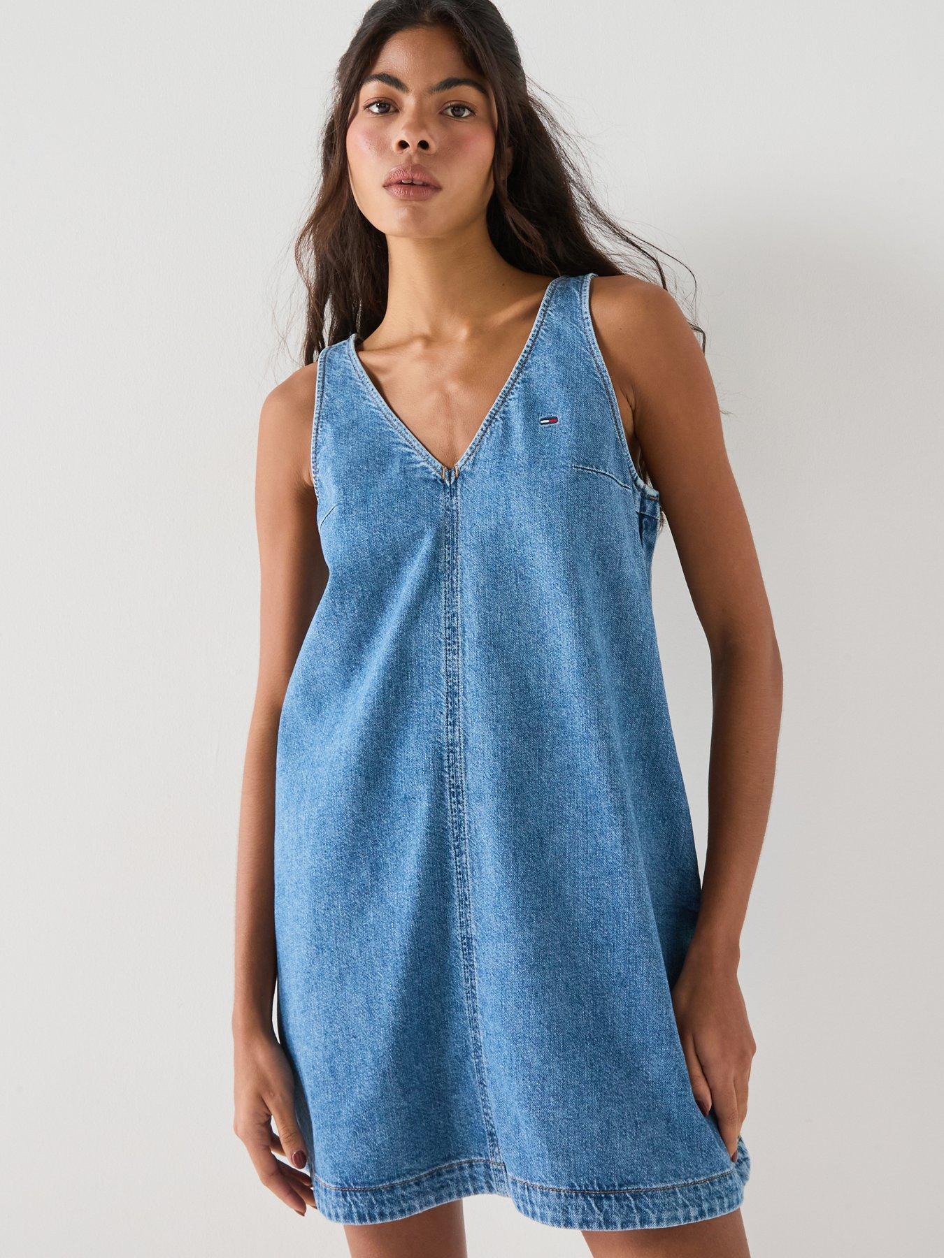 Tommy Jeans V-Neck Dress - Blue