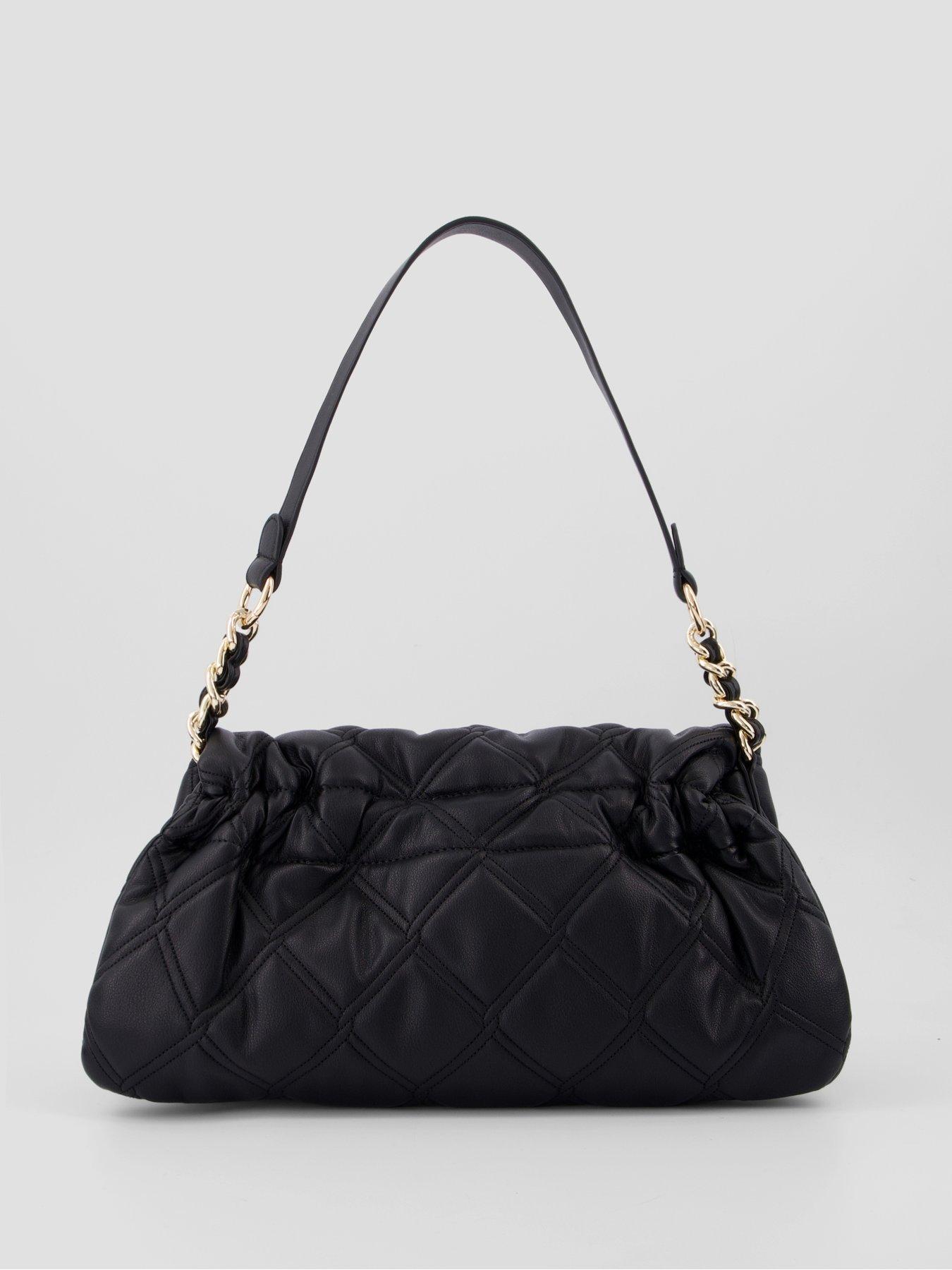 Image 4 of 6 of Tommy Hilfiger Quilted Monogram Shoulder Bag - Black