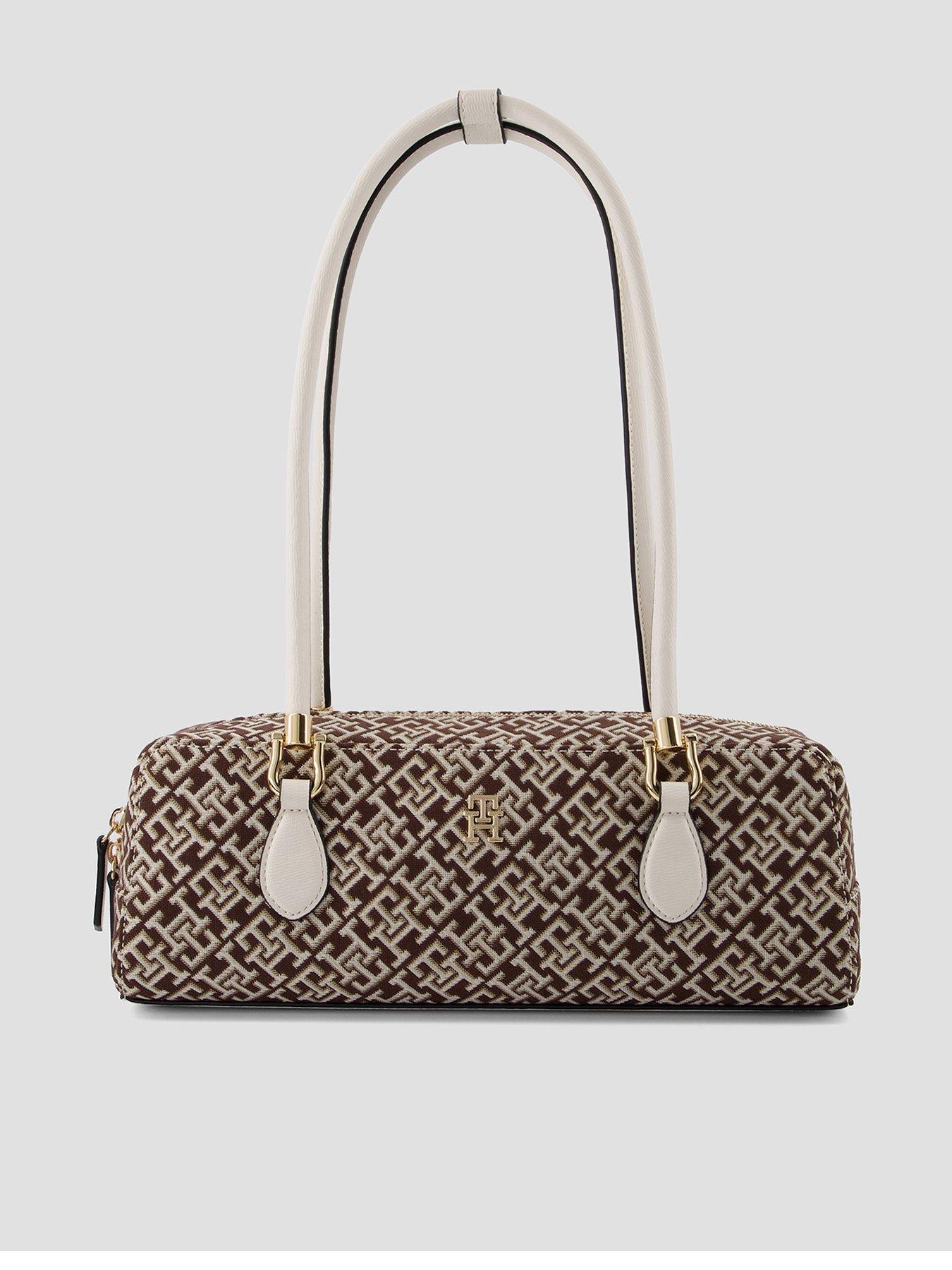 Image 1 of 4 of Tommy Hilfiger Textile Jacquard Rectangular Shoulder Bag - Neutral