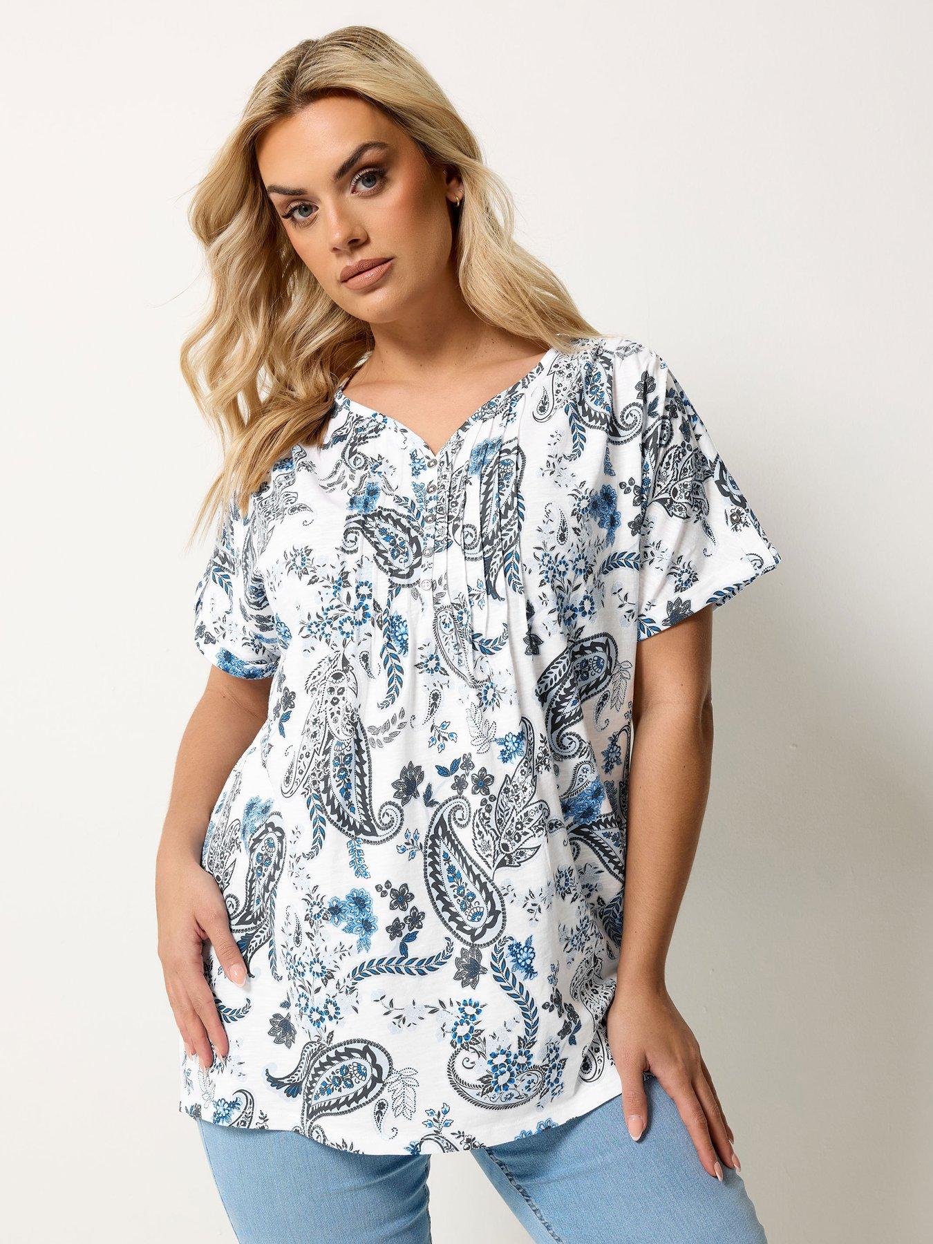 yours-curve-short-sleeve-pintuck-t-shirtfront