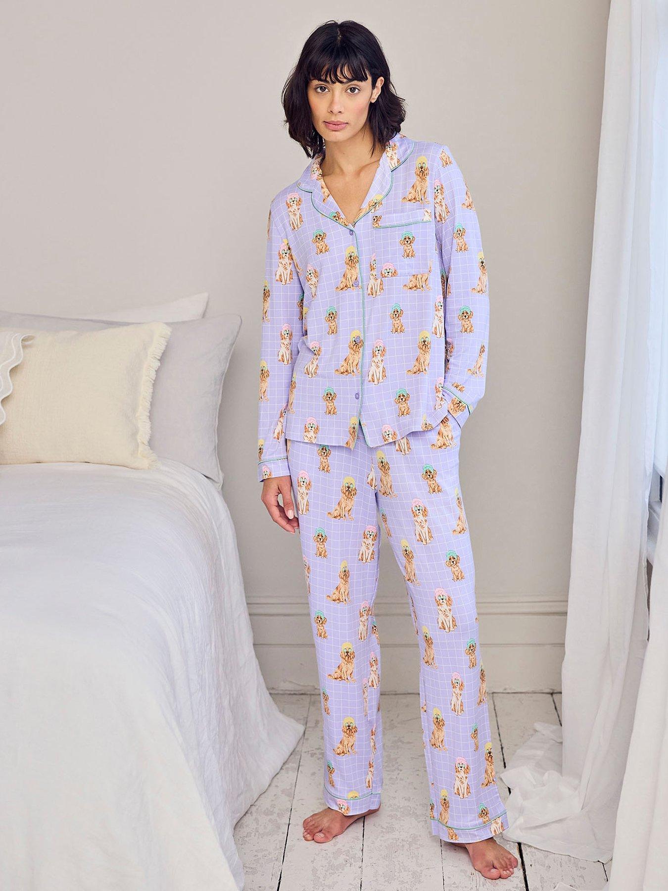 chelsea-peers-spa-dogs-print-long-pyjama-set-light-purple