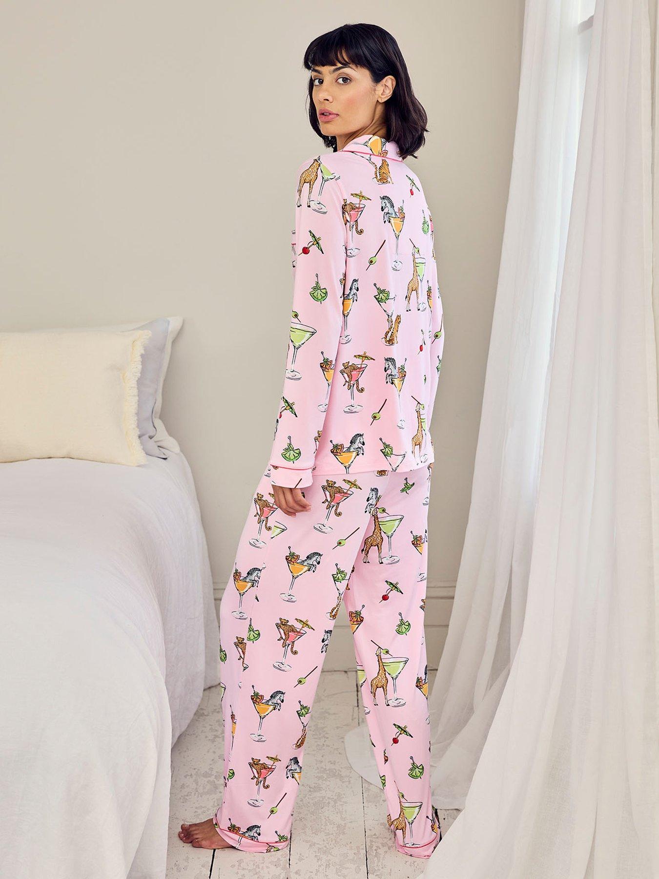 chelsea-peers-martini-animals-print-long-pyjama-set-pinkstillFront