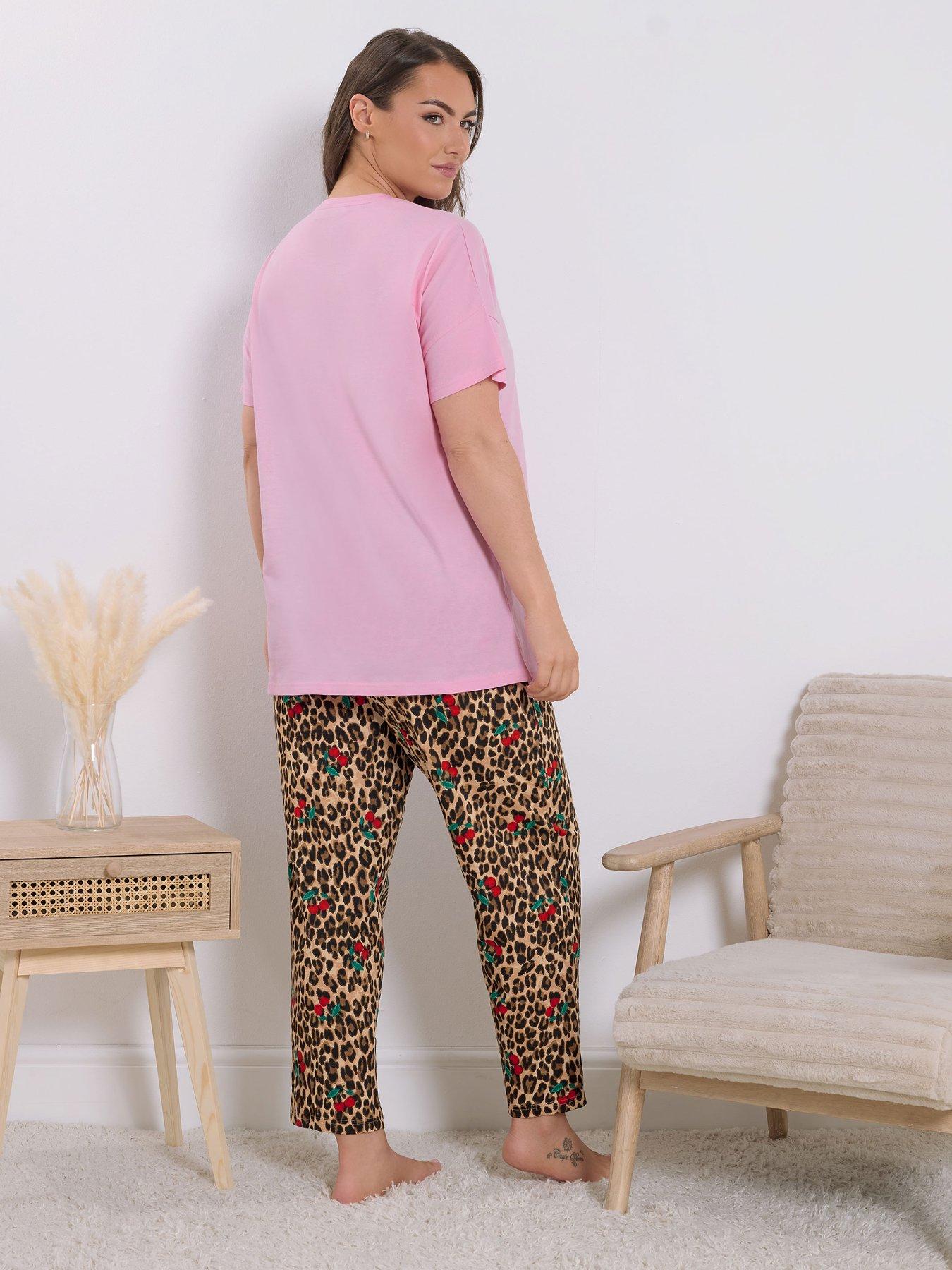 yours-curve-cherry-animal-wide-leg-pyjama-set-pinkstillFront