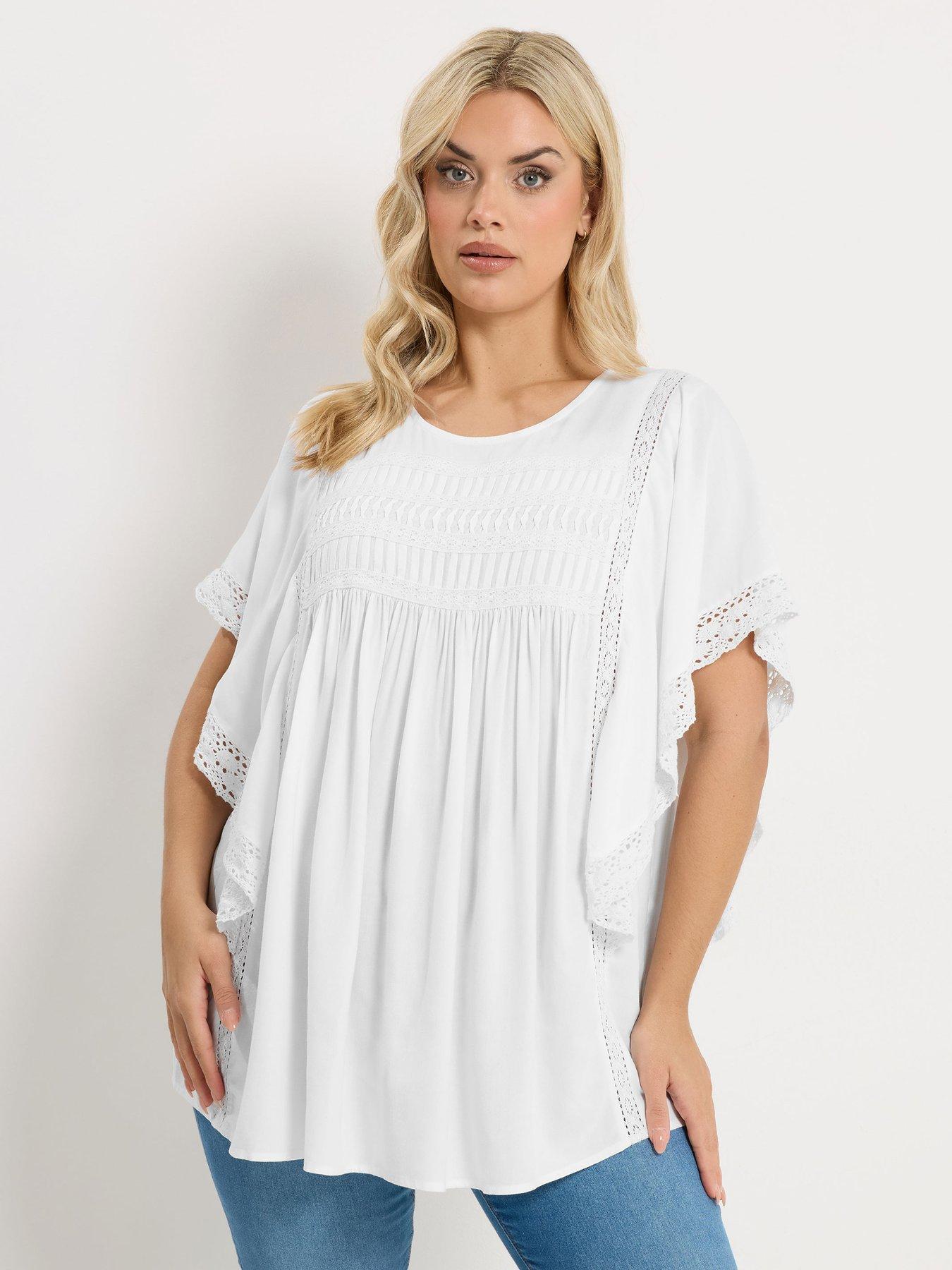 yours-curve-statement-sleeve-blouse-white