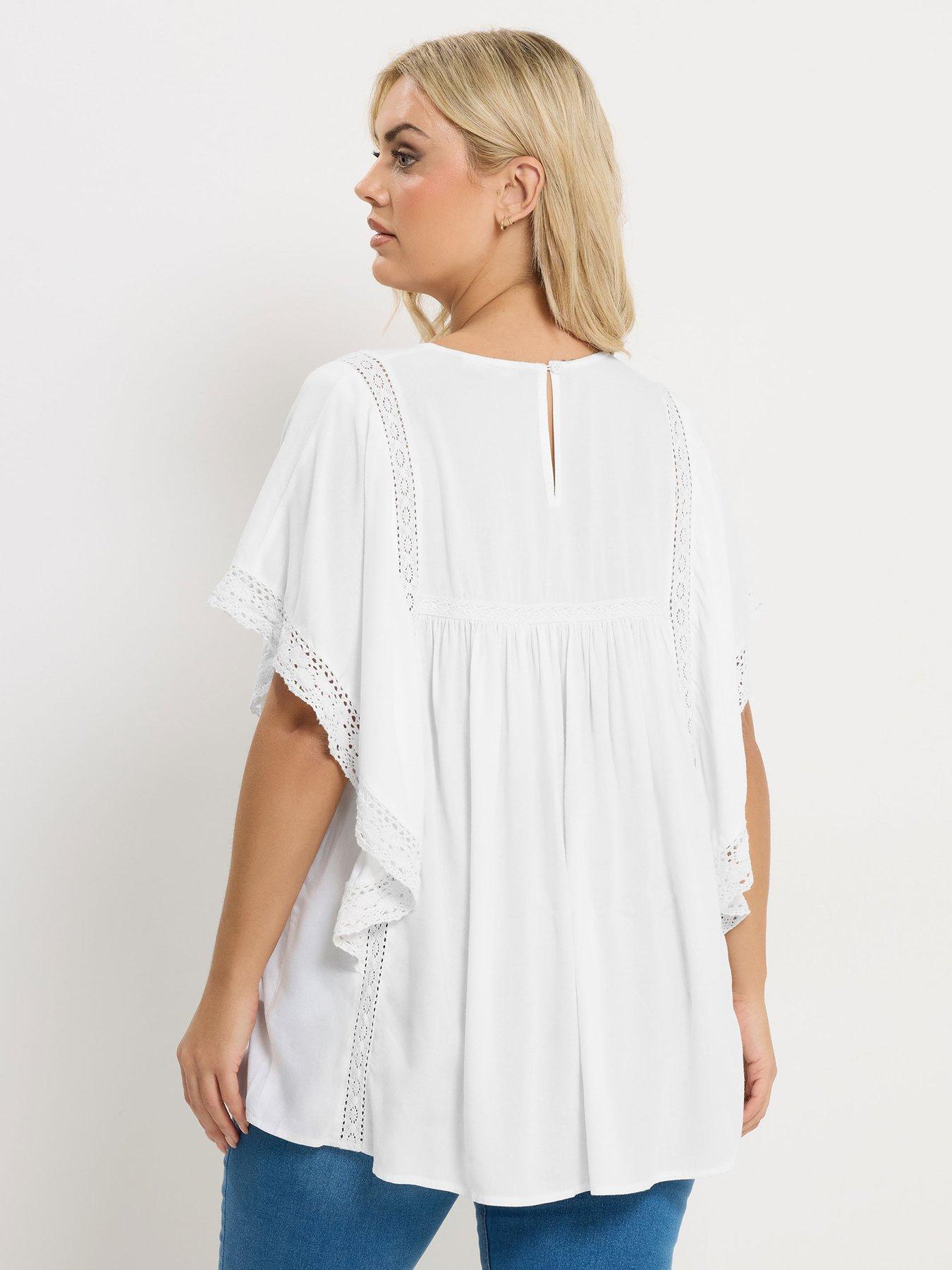 yours-curve-statement-sleeve-blouse-whitestillFront