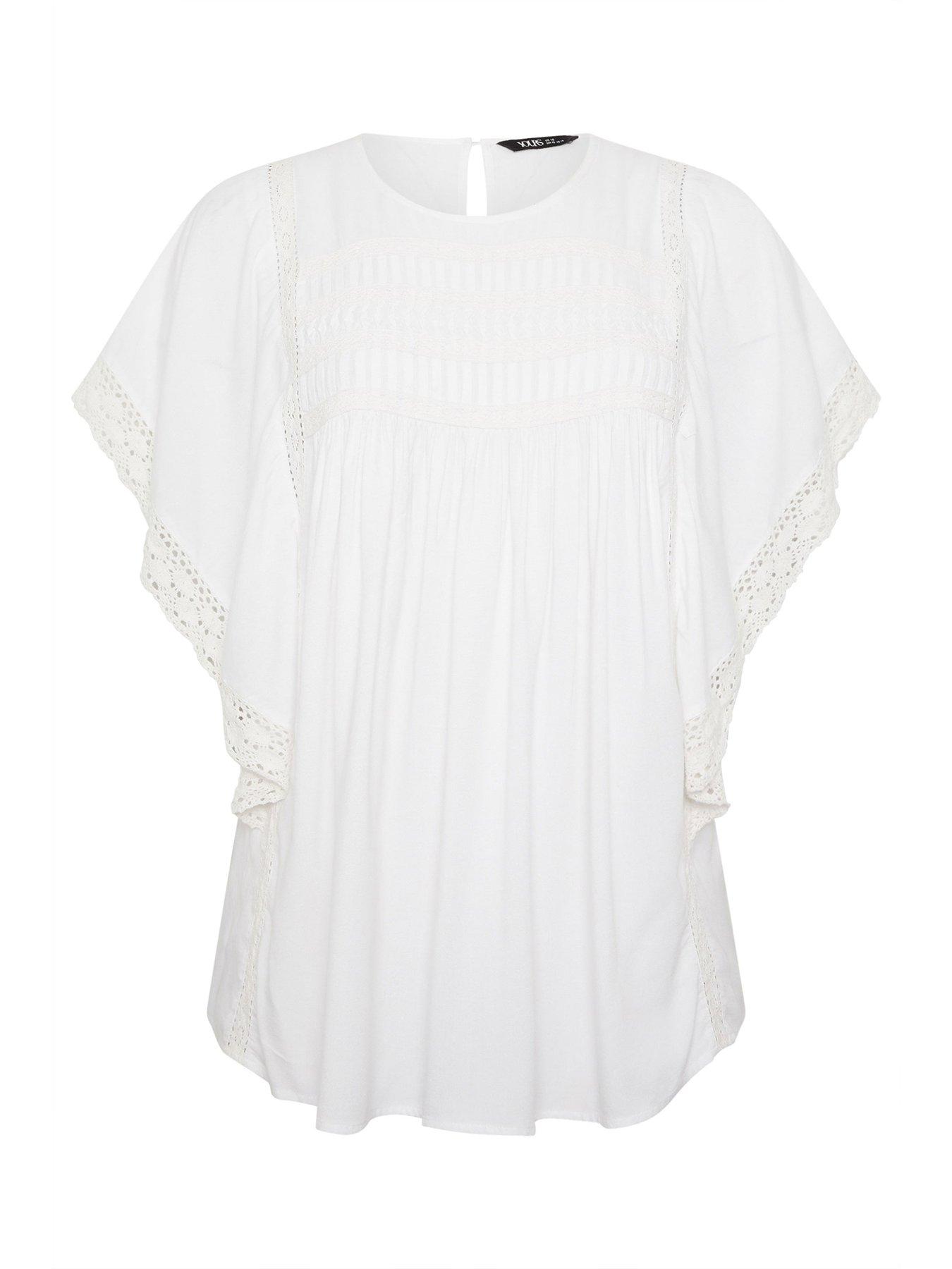 yours-curve-statement-sleeve-blouse-whitedetail