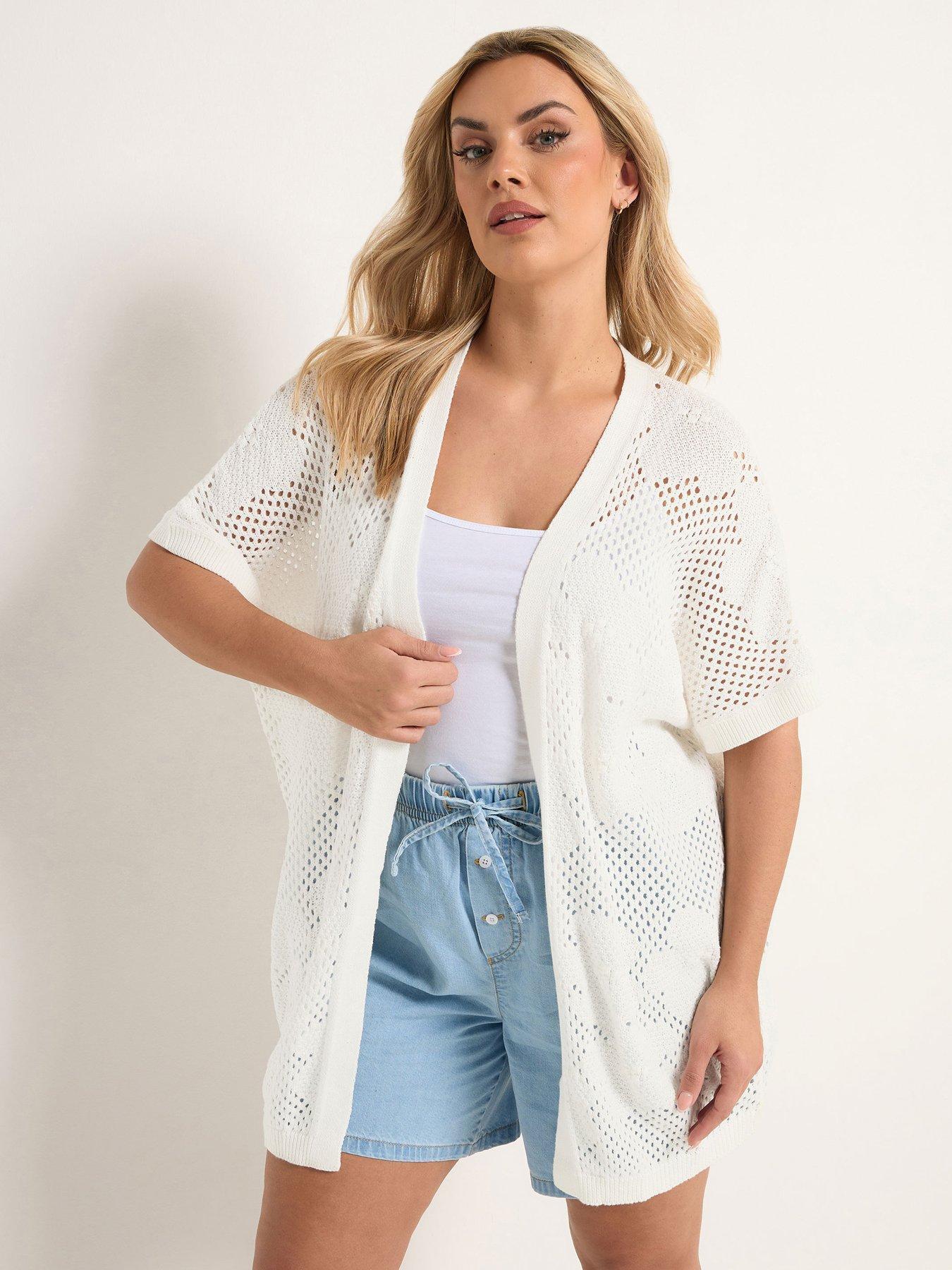 Image 1 of 5 of Yours Curve Kimono Cardigan - Cream