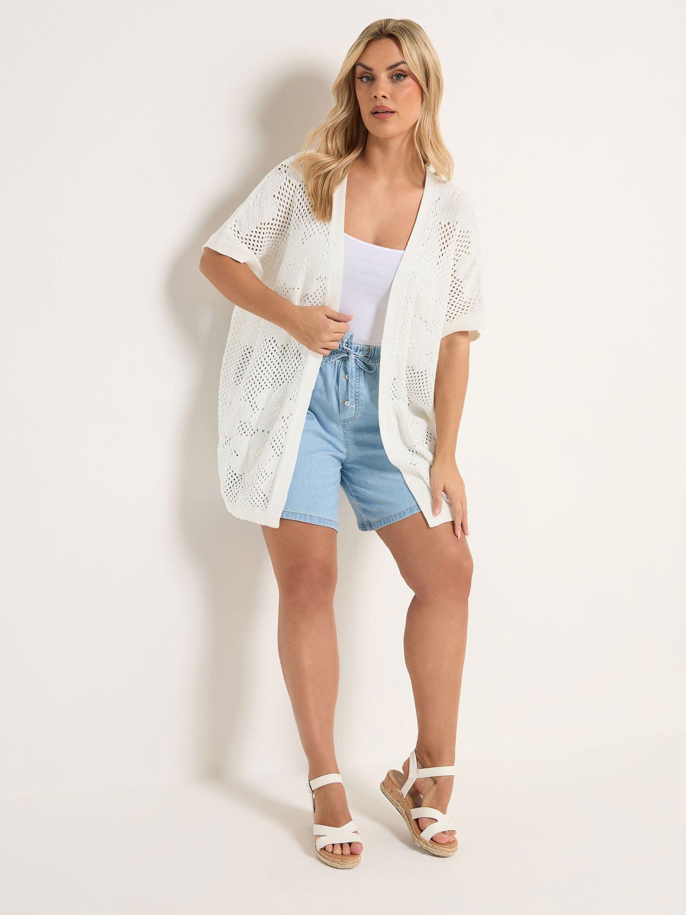 Image 3 of 5 of Yours Curve Kimono Cardigan - Cream