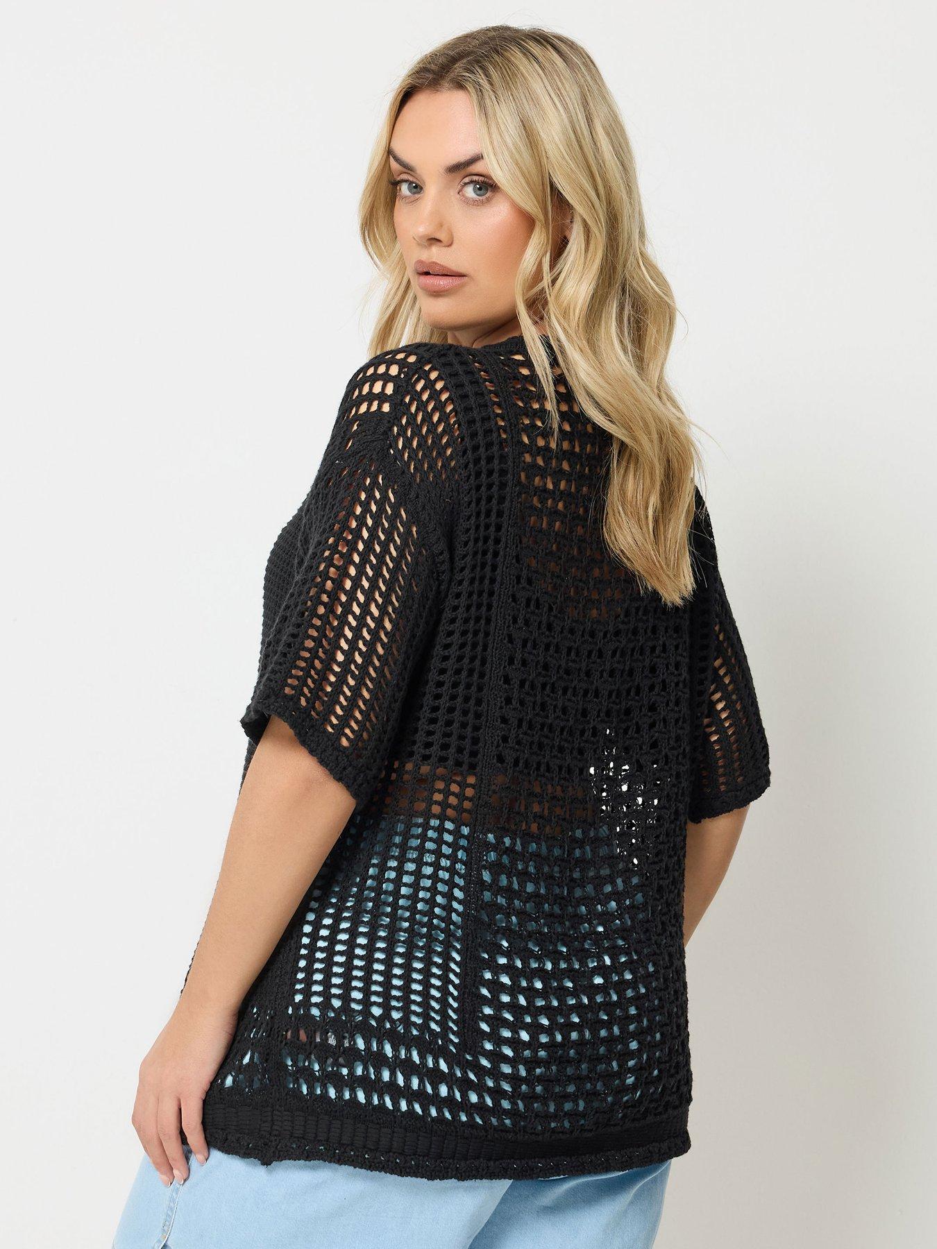 yours-curve-short-sleeve-button-through-cardiganstillFront