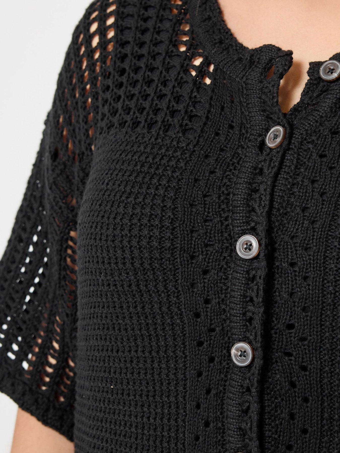 yours-curve-short-sleeve-button-through-cardiganoutfit