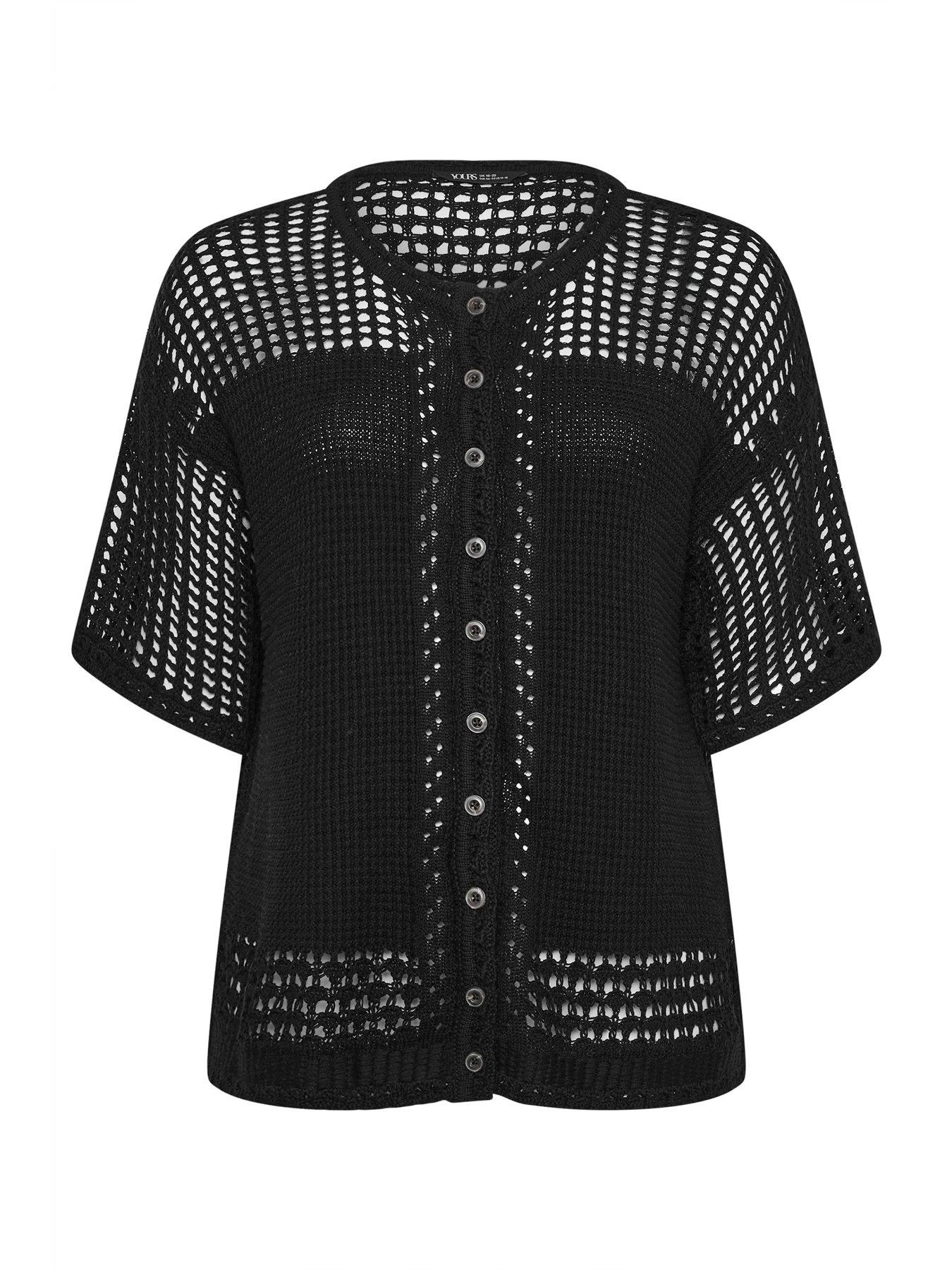 yours-curve-short-sleeve-button-through-cardigandetail