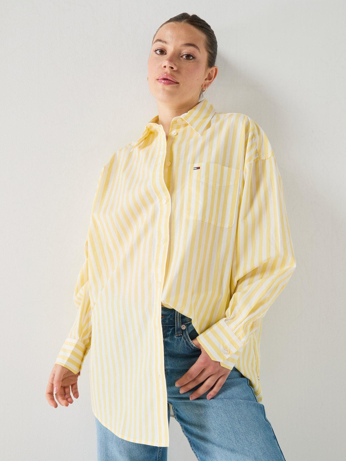 Tommy Jeans Oversized Fit Poplin Shirt - Yellow