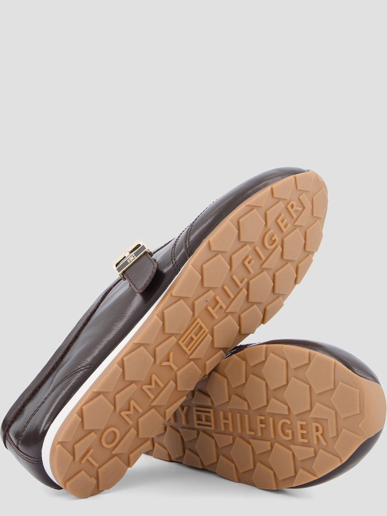 Image 4 of 7 of Tommy Hilfiger Leather Mary Jane Trainers - Brown