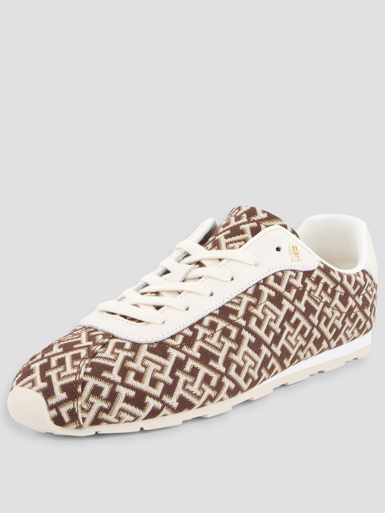 Image 2 of 7 of Tommy Hilfiger Monogram Textile Trainers - Brown
