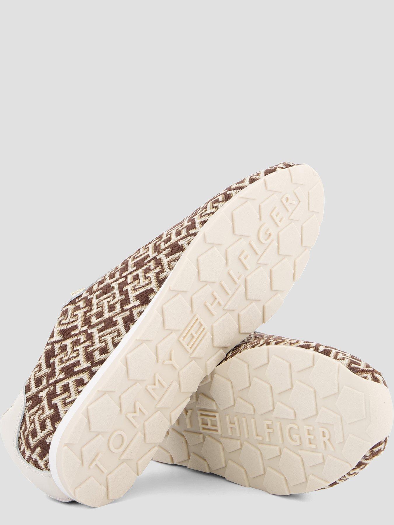 Image 4 of 7 of Tommy Hilfiger Monogram Textile Trainers - Brown