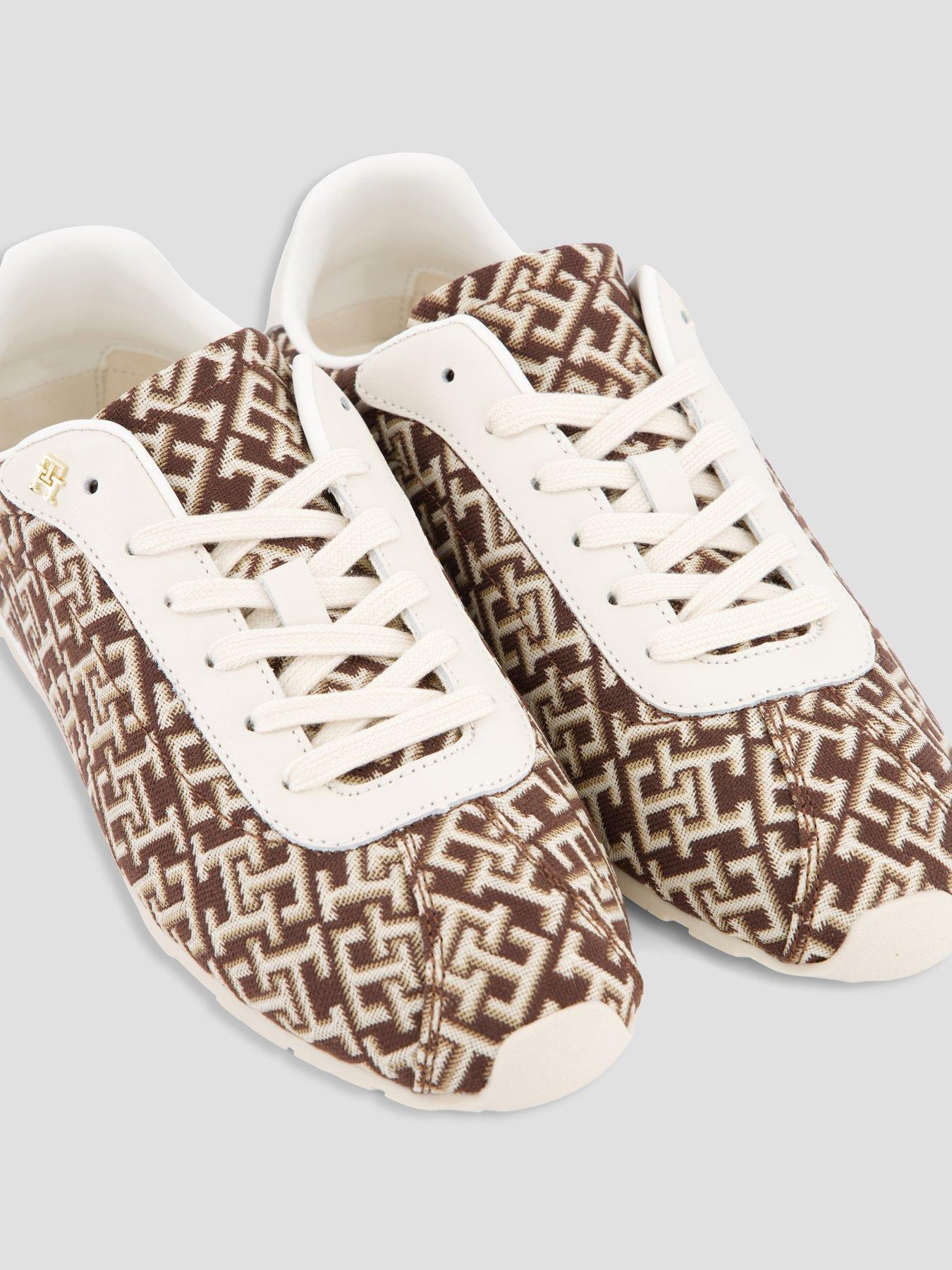 Image 5 of 7 of Tommy Hilfiger Monogram Textile Trainers - Brown