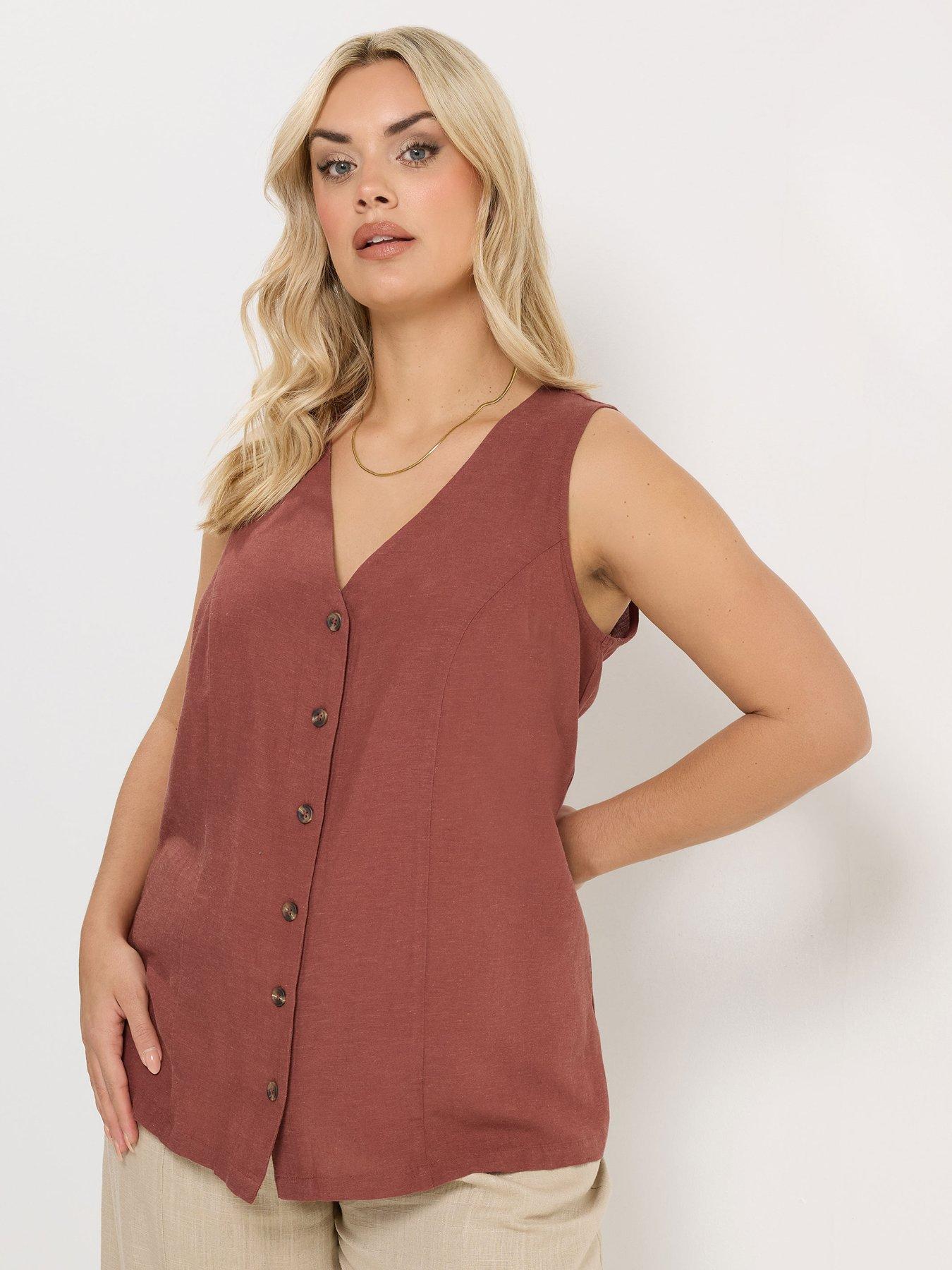 yours-curve-linen-waistcoat-vest-rustfront