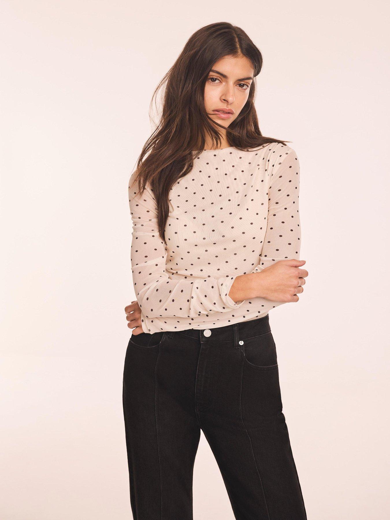 mint-velvet-spot-print-mesh-top-creamstillFront