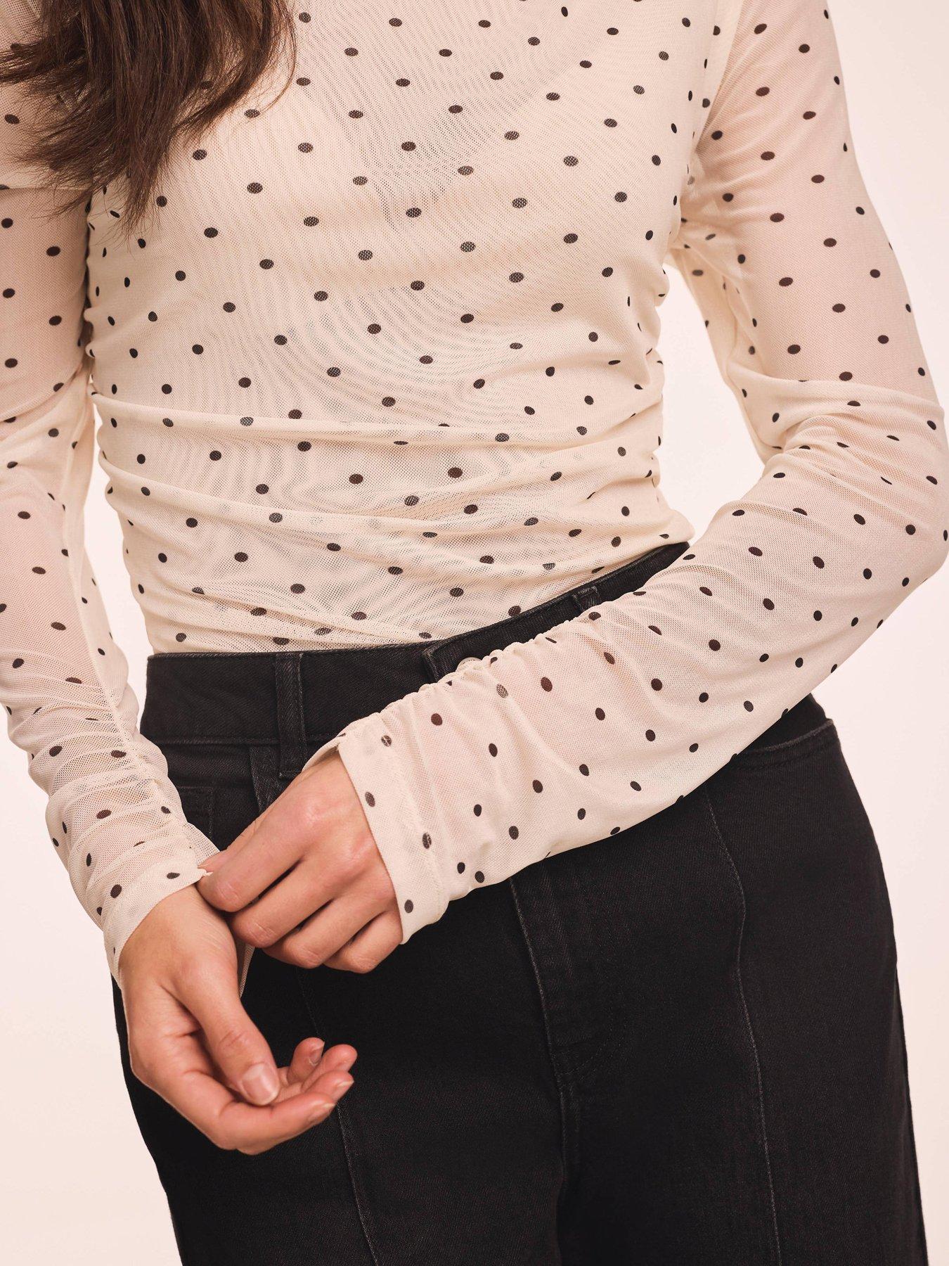 mint-velvet-spot-print-mesh-top-creamoutfit