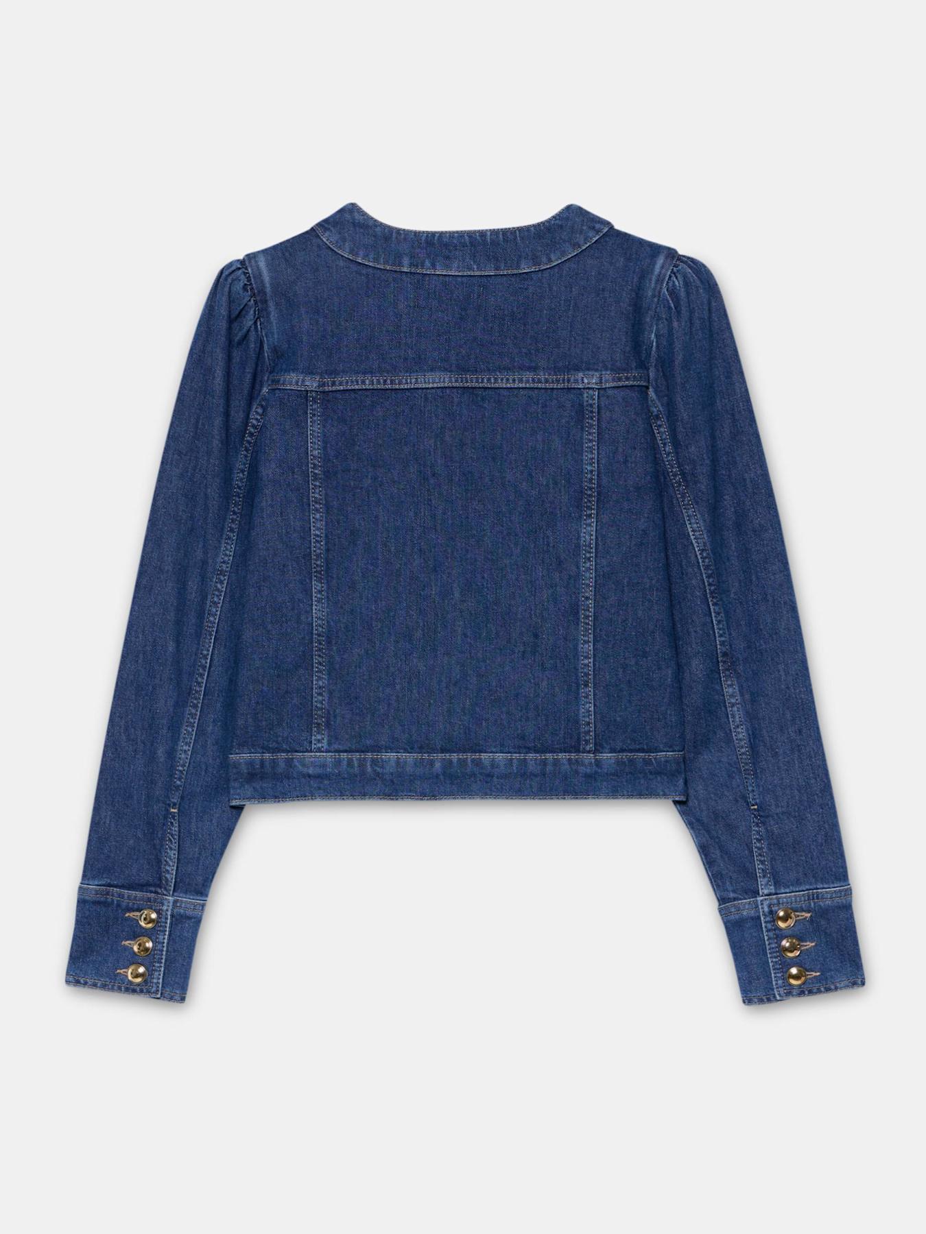 Image 6 of 6 of Mint Velvet Plait Denim Jacket - Blue