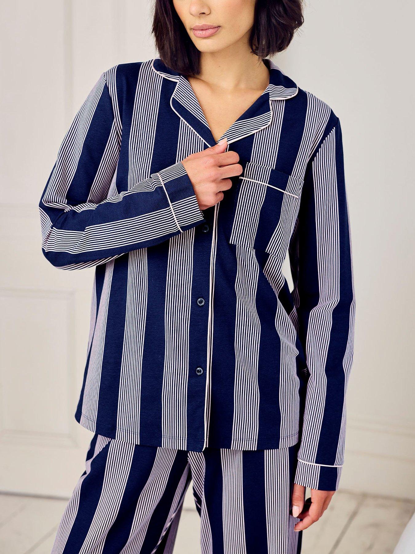 chelsea-peers-cotton-stripe-button-up-pyjama-set-navydetail