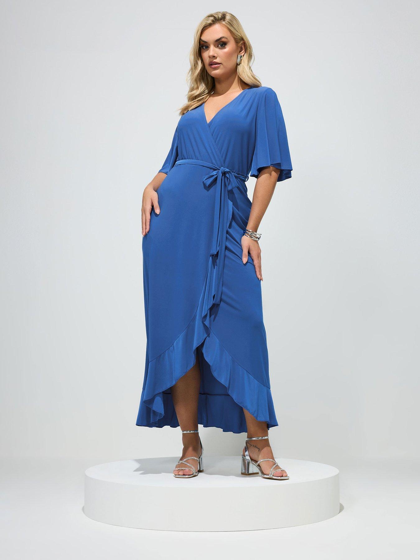 yours-curve-ruffle-hem-wrap-dress-blueback