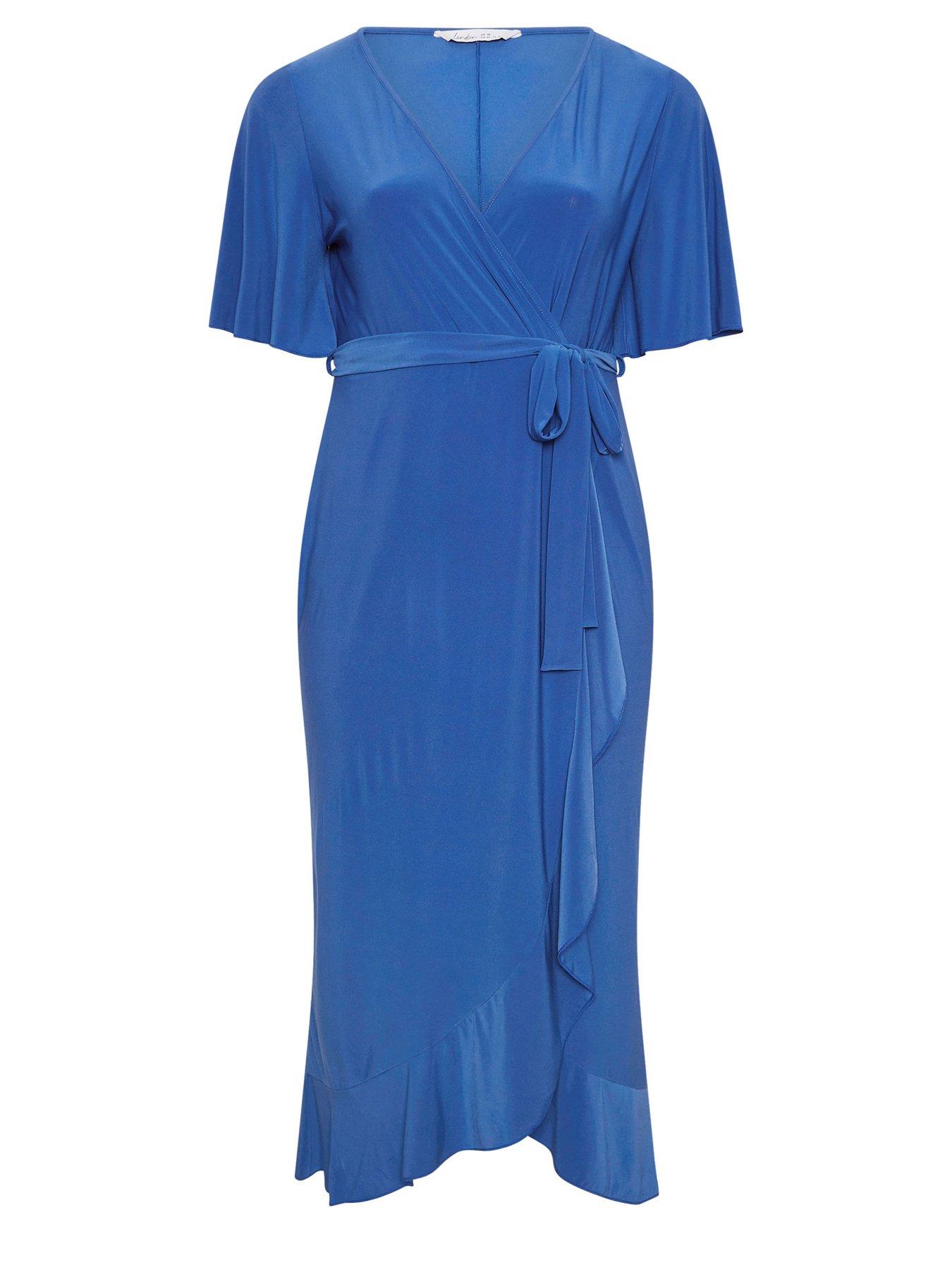 yours-curve-ruffle-hem-wrap-dress-bluedetail