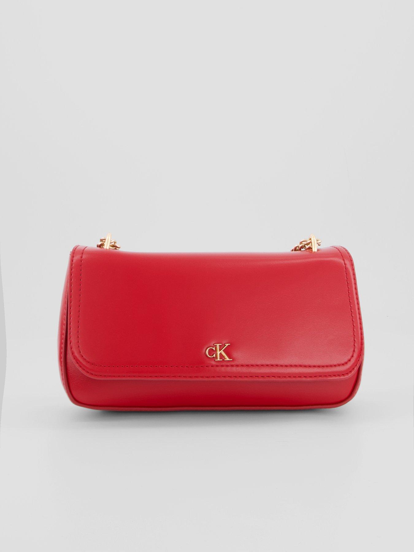Image 3 of 6 of Calvin Klein Ck Convertible Chain Small Bag - Red
