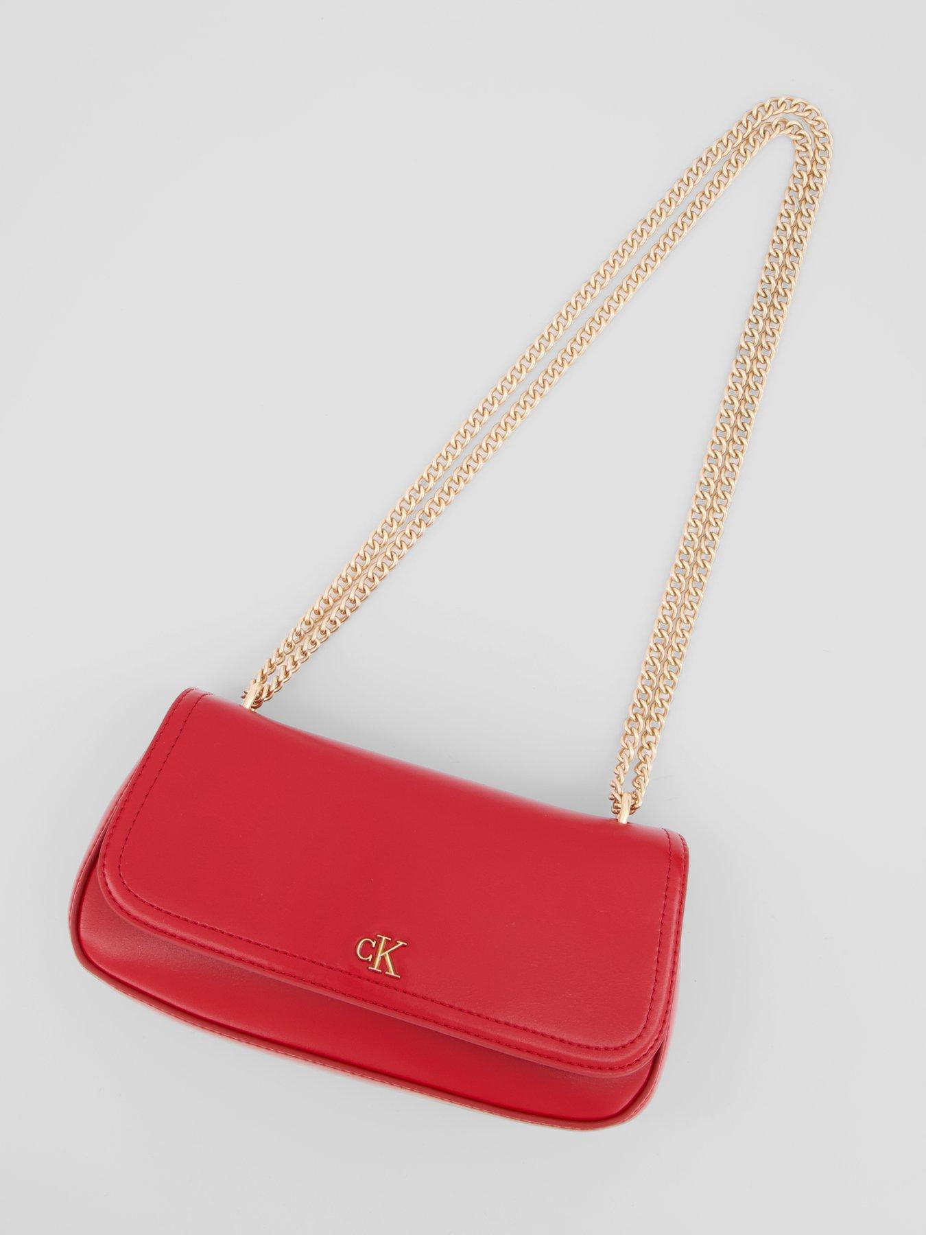 Image 4 of 6 of Calvin Klein Ck Convertible Chain Small Bag - Red
