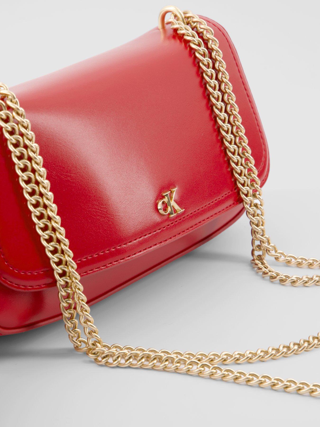 Image 5 of 6 of Calvin Klein Ck Convertible Chain Small Bag - Red