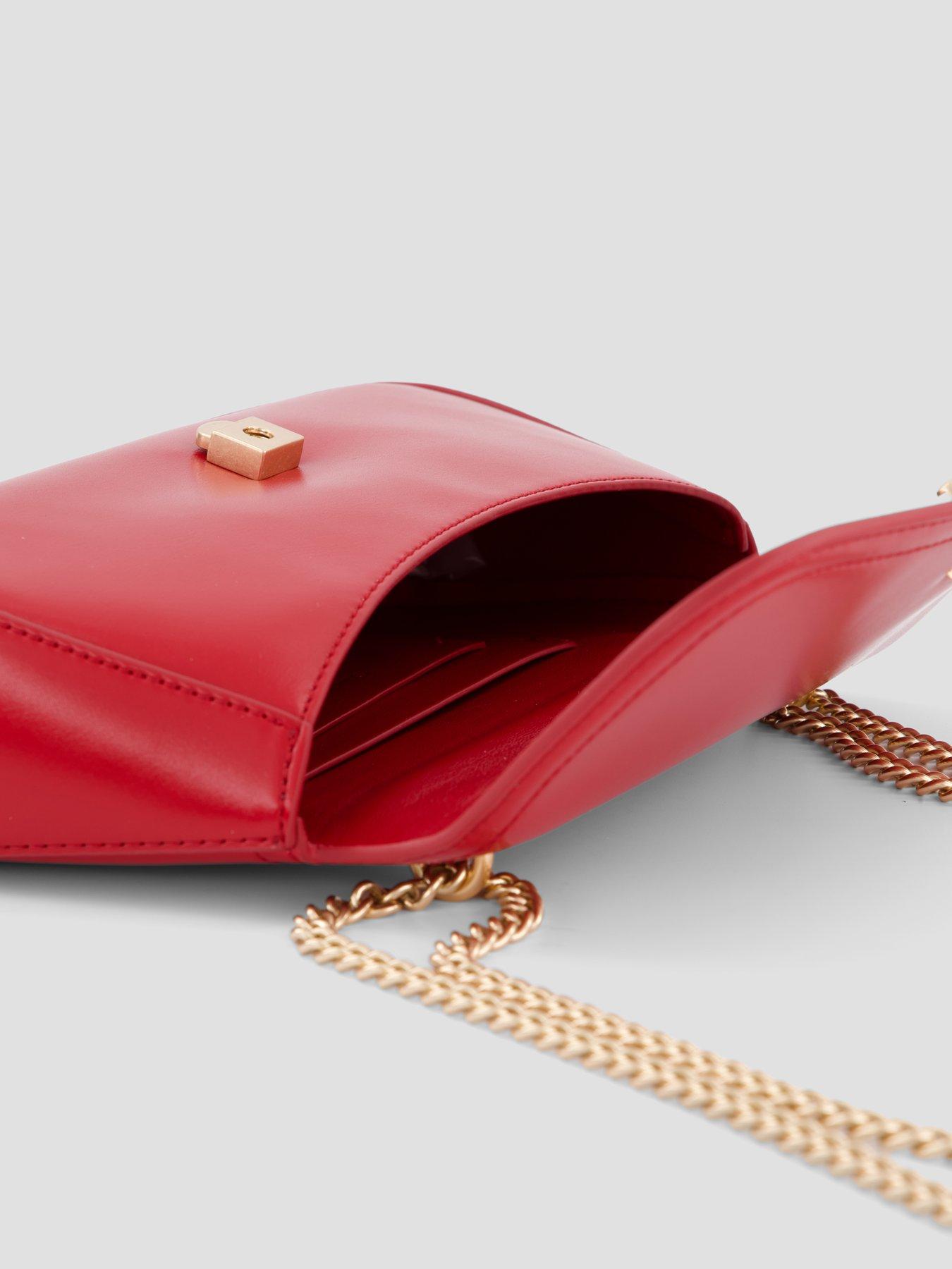 Image 6 of 6 of Calvin Klein Ck Convertible Chain Small Bag - Red