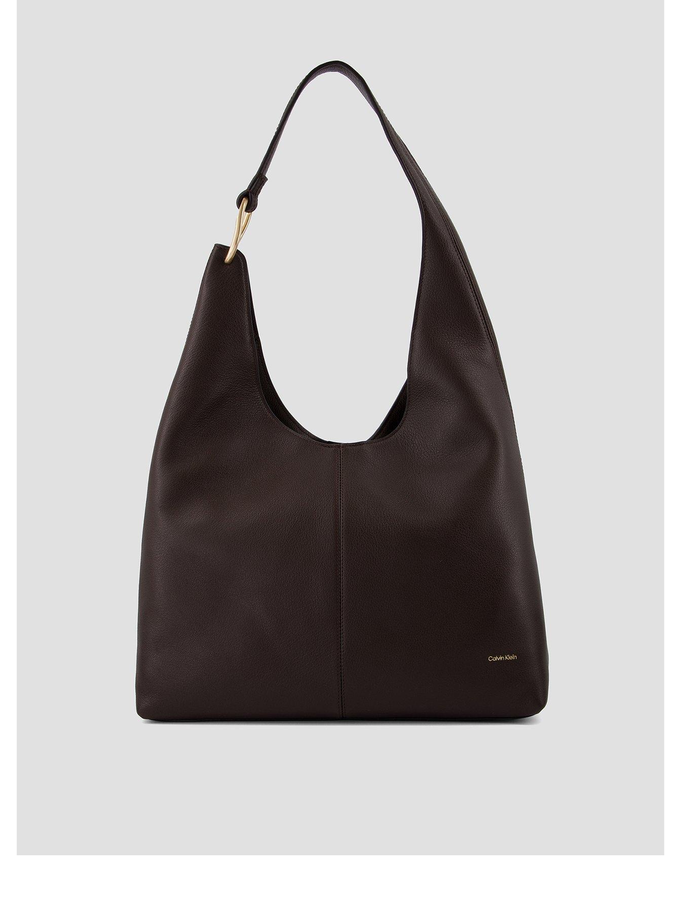 Image 1 of 4 of Calvin Klein Slouchy Leather Medium Shoulder Bag - Delicioso