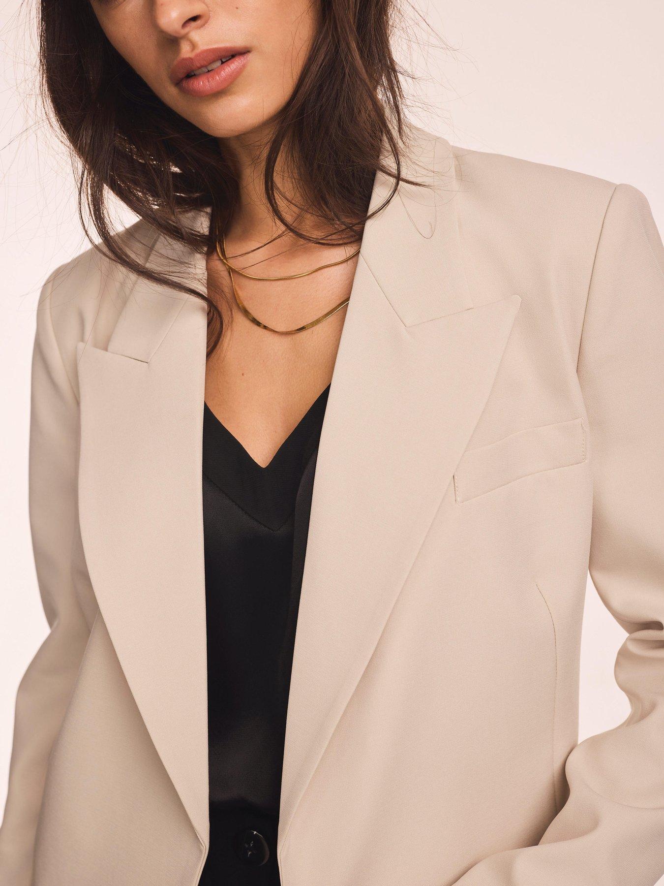 Image 4 of 6 of Mint Velvet Easy Longline Blazer - Neutral