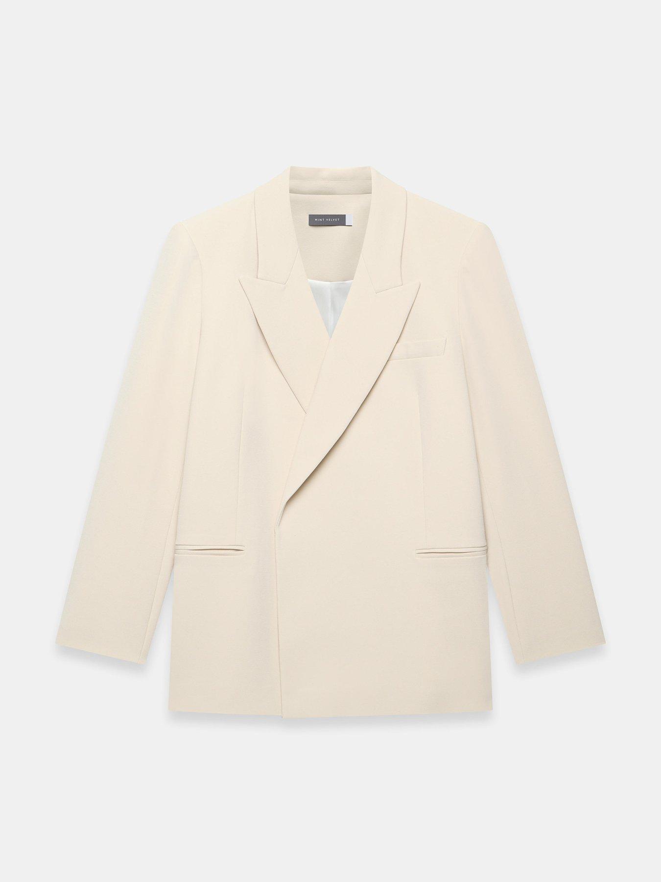 Image 5 of 6 of Mint Velvet Easy Longline Blazer - Neutral