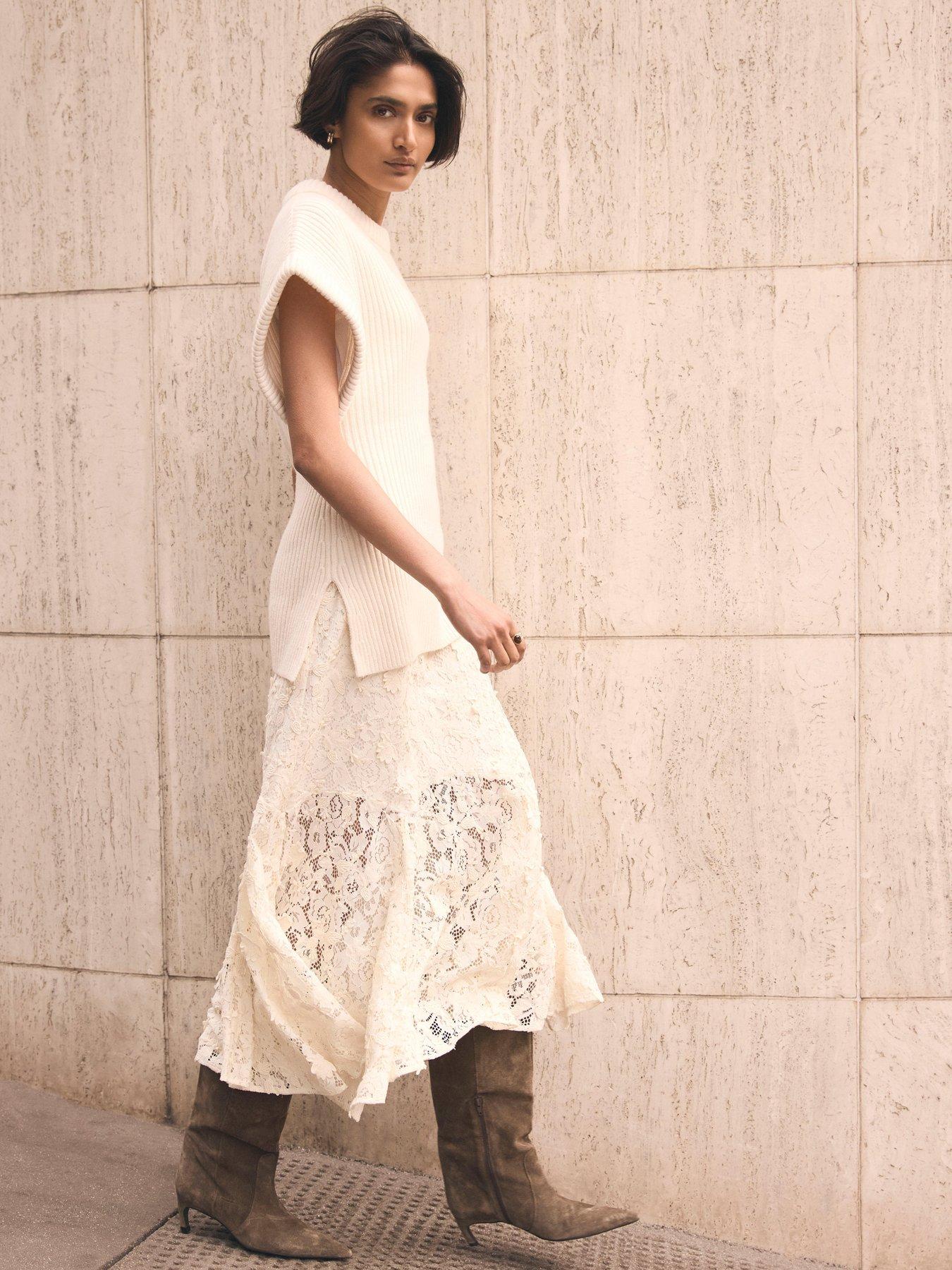 mint-velvet-lace-sheer-midi-skirt-creamoutfit