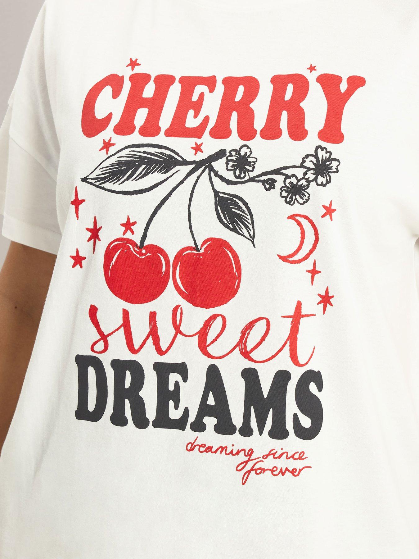 yours-curve-cherry-animal-shorts-pj-setoutfit