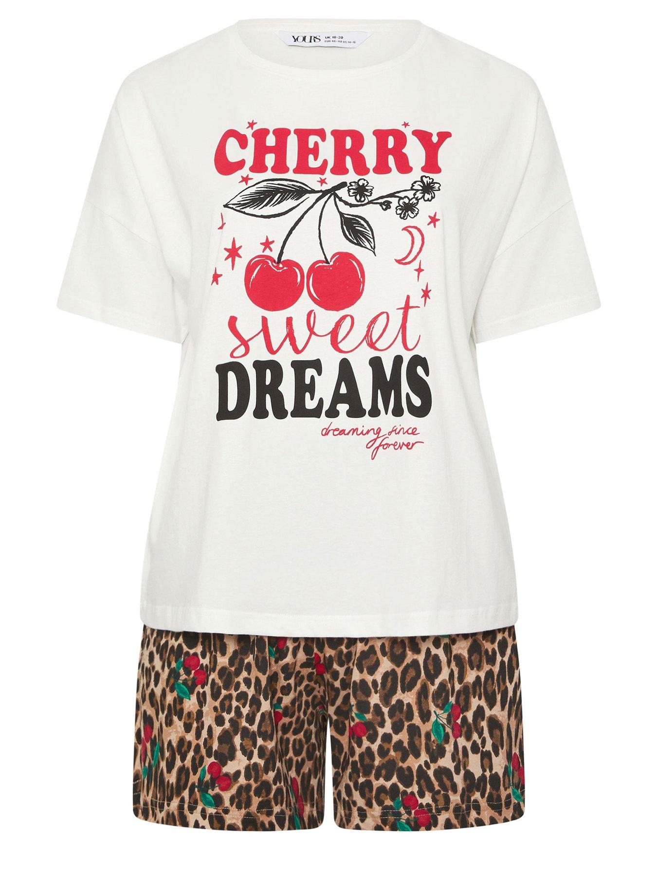 yours-curve-cherry-animal-shorts-pj-setdetail