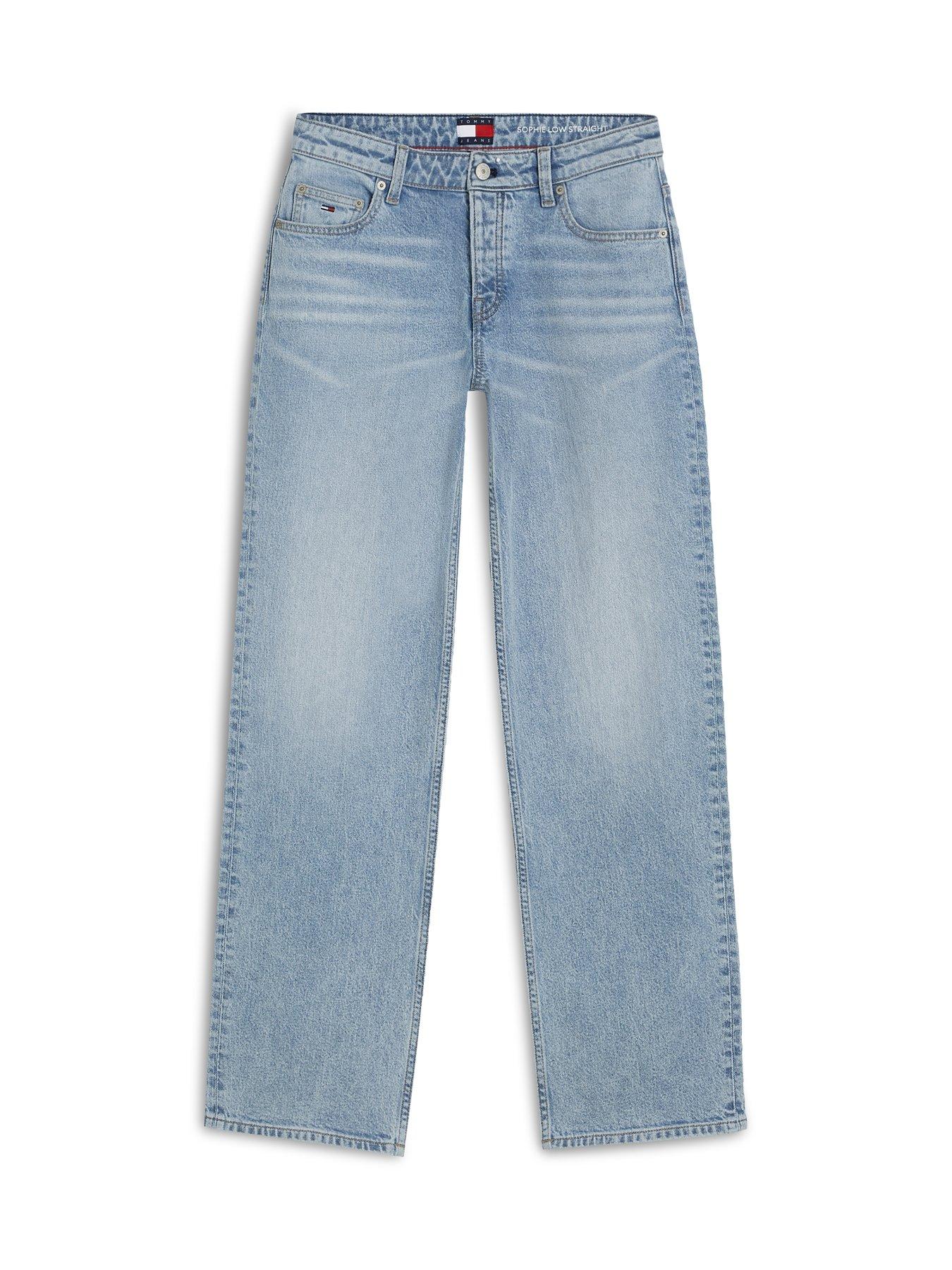 Image 5 of 5 of Tommy Jeans Sophie Low Waisted Straight Fit Jeans - Light Blue