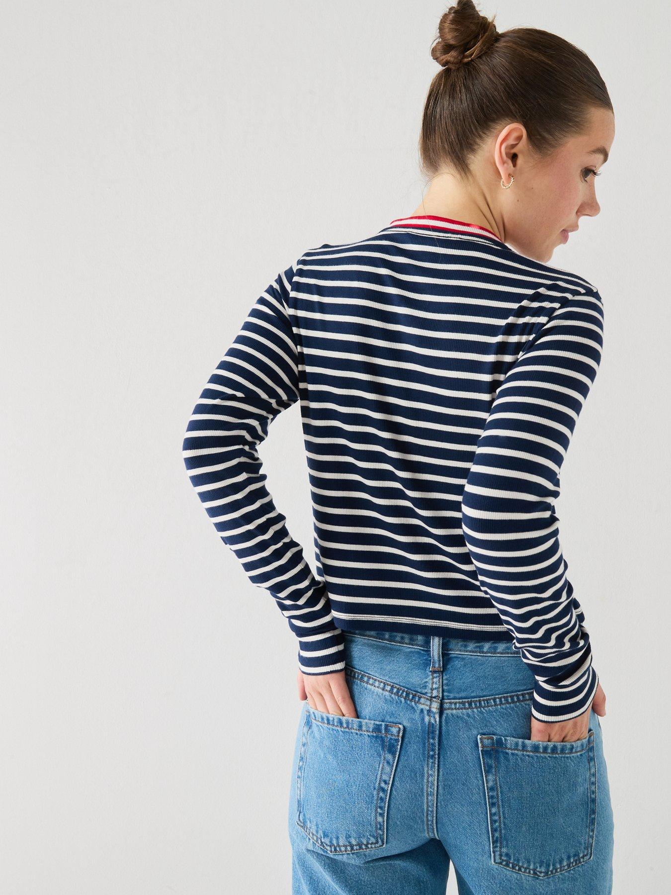 Image 2 of 5 of Tommy Jeans Slim Jersey Cardigan - Navy